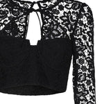Top corto in pizzo AW23-002T LACEBLACK SELF-PORTRAIT 