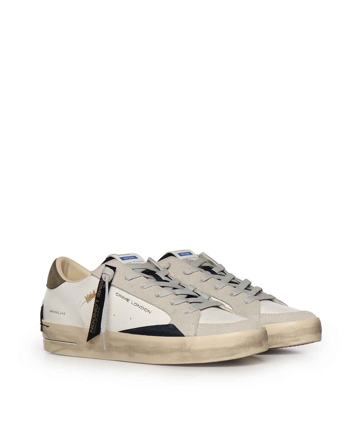 Sneaker Sk8 Deluxe in pelle 19110PP8B WHITE CRIME LONDON 