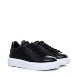 Sneakers Fire1 in pelle<BR/> FIRE 1 BOTTOLATOBLACK GIULIANO GALIANO 