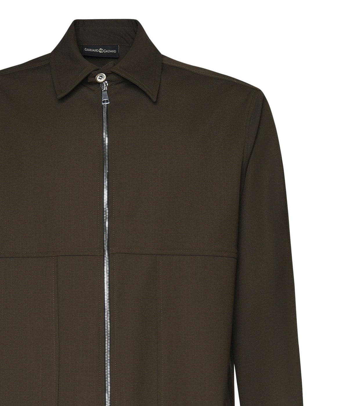 Camicia Magik con zip MAGIK VERDE GIULIANO GALIANO 