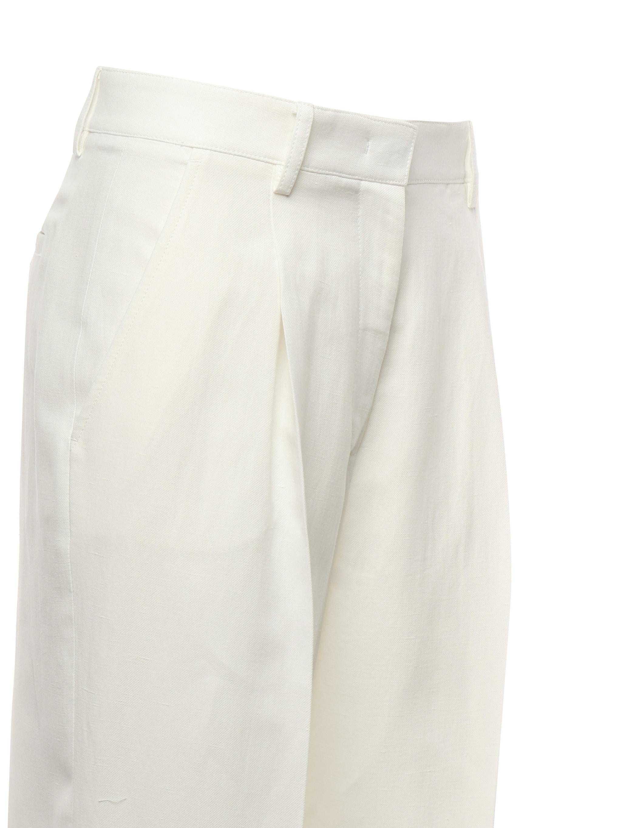 Pantaloni palazzo in lino 104869 A2HAZ05 PINKO 