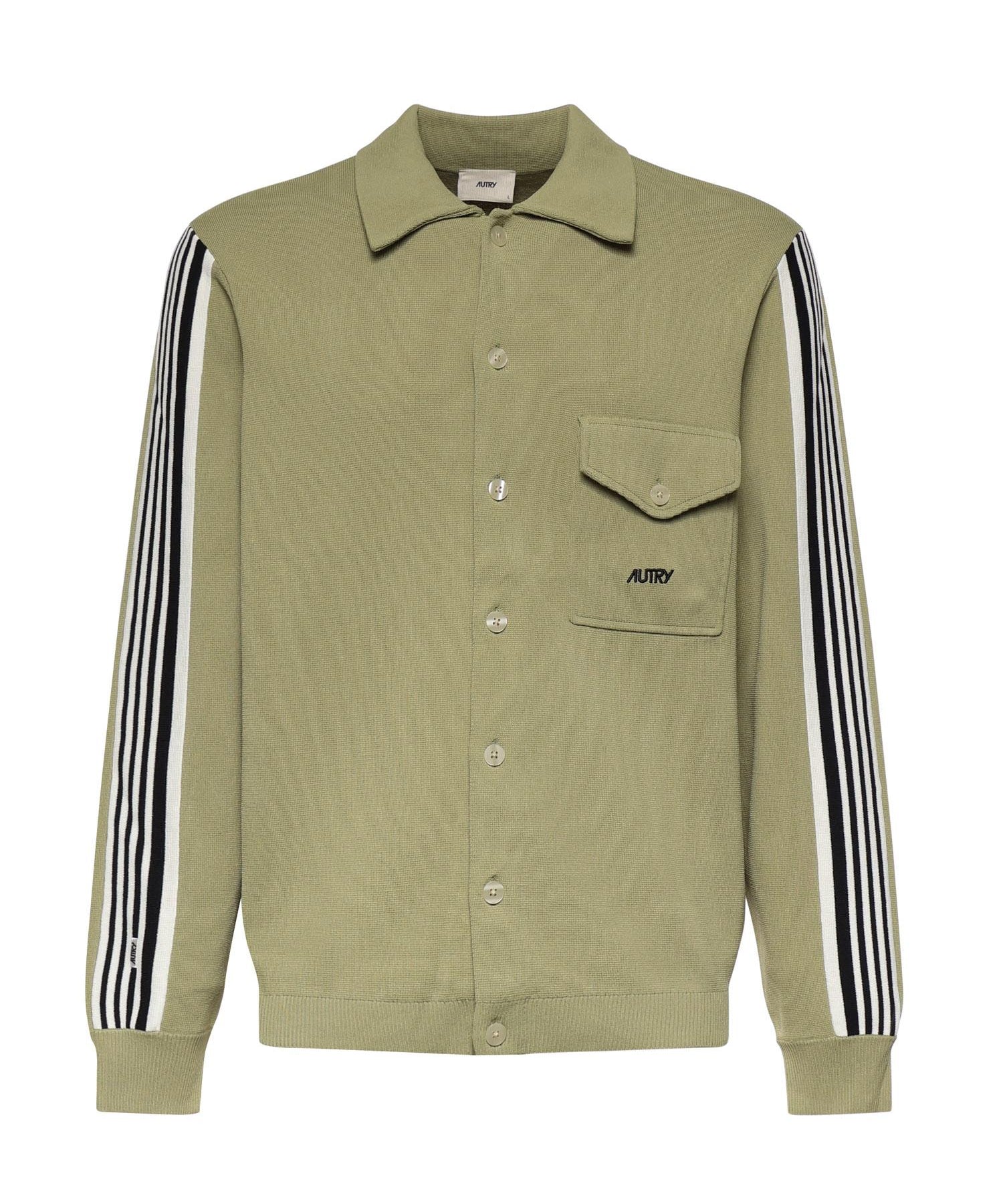 Overshirt in maglia di viscosa con logo JAPM 026Y AUTRY 