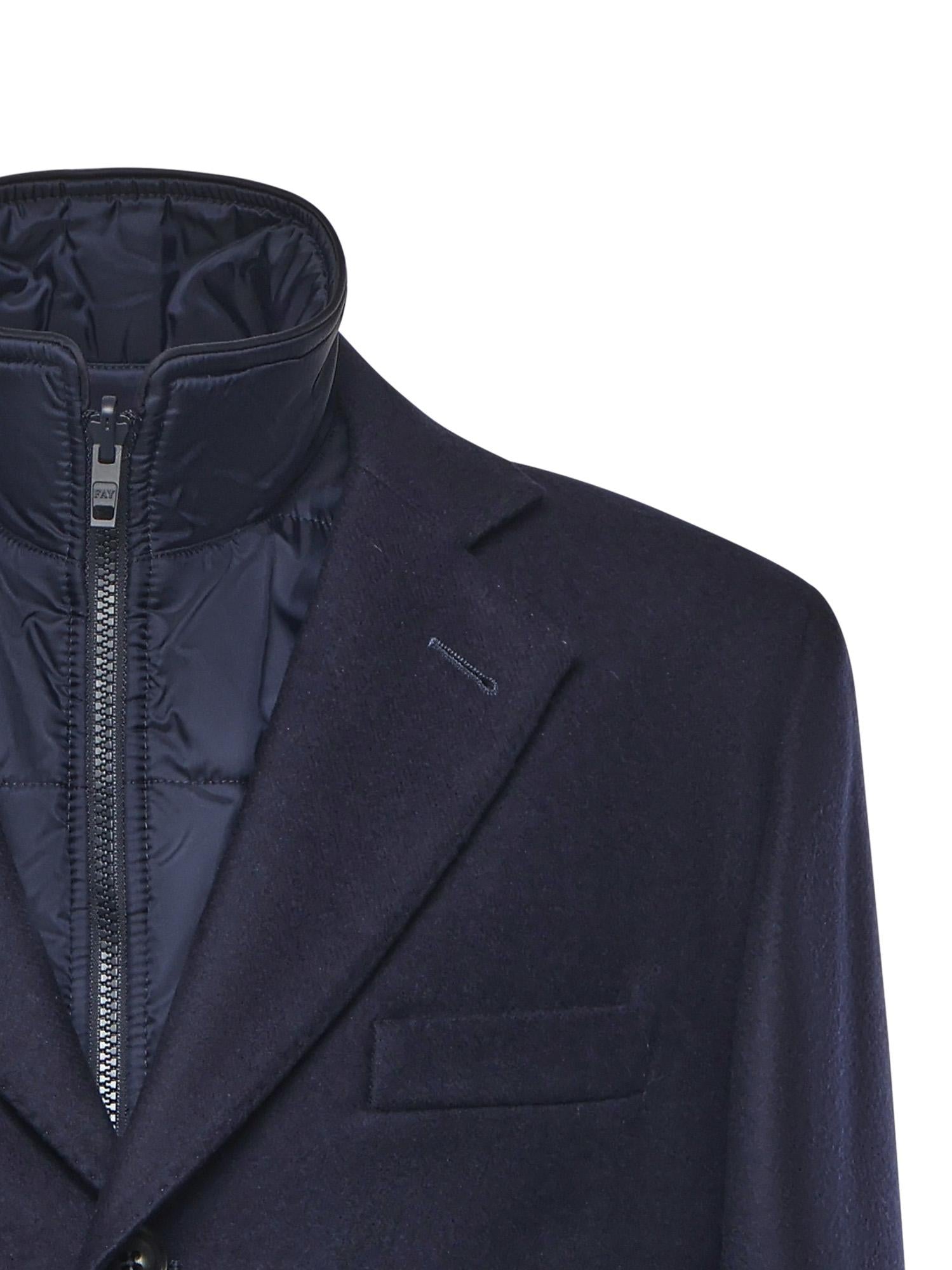 Double Coat in panno di lana e cashmere NAM53511390GAH U802 FAY 