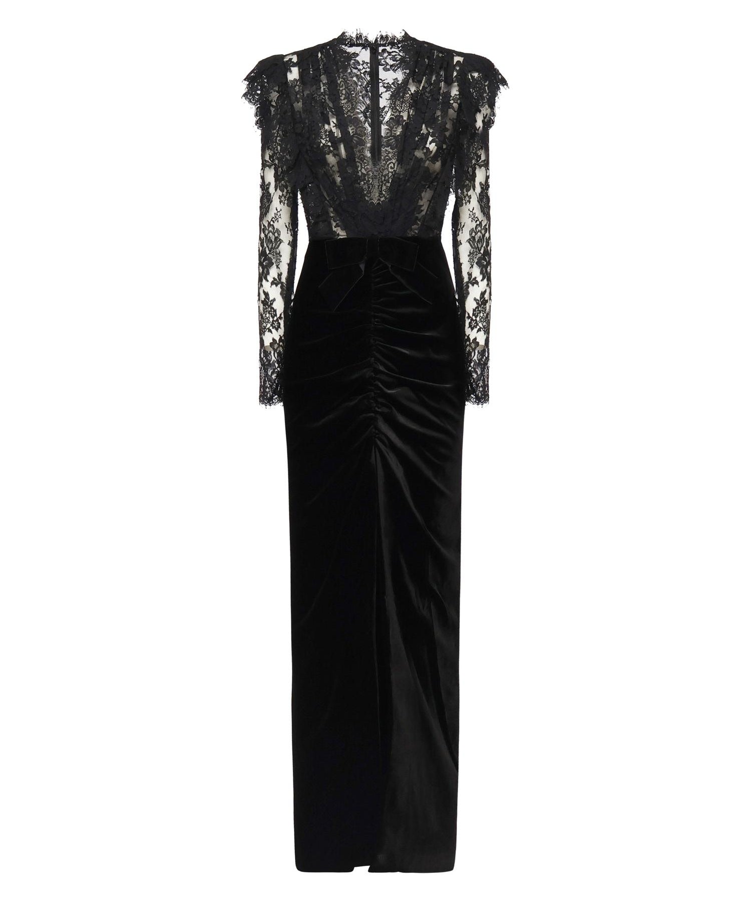 Abito in velluto e pizzo FABX4120F2603 0900 ALESSANDRA RICH 