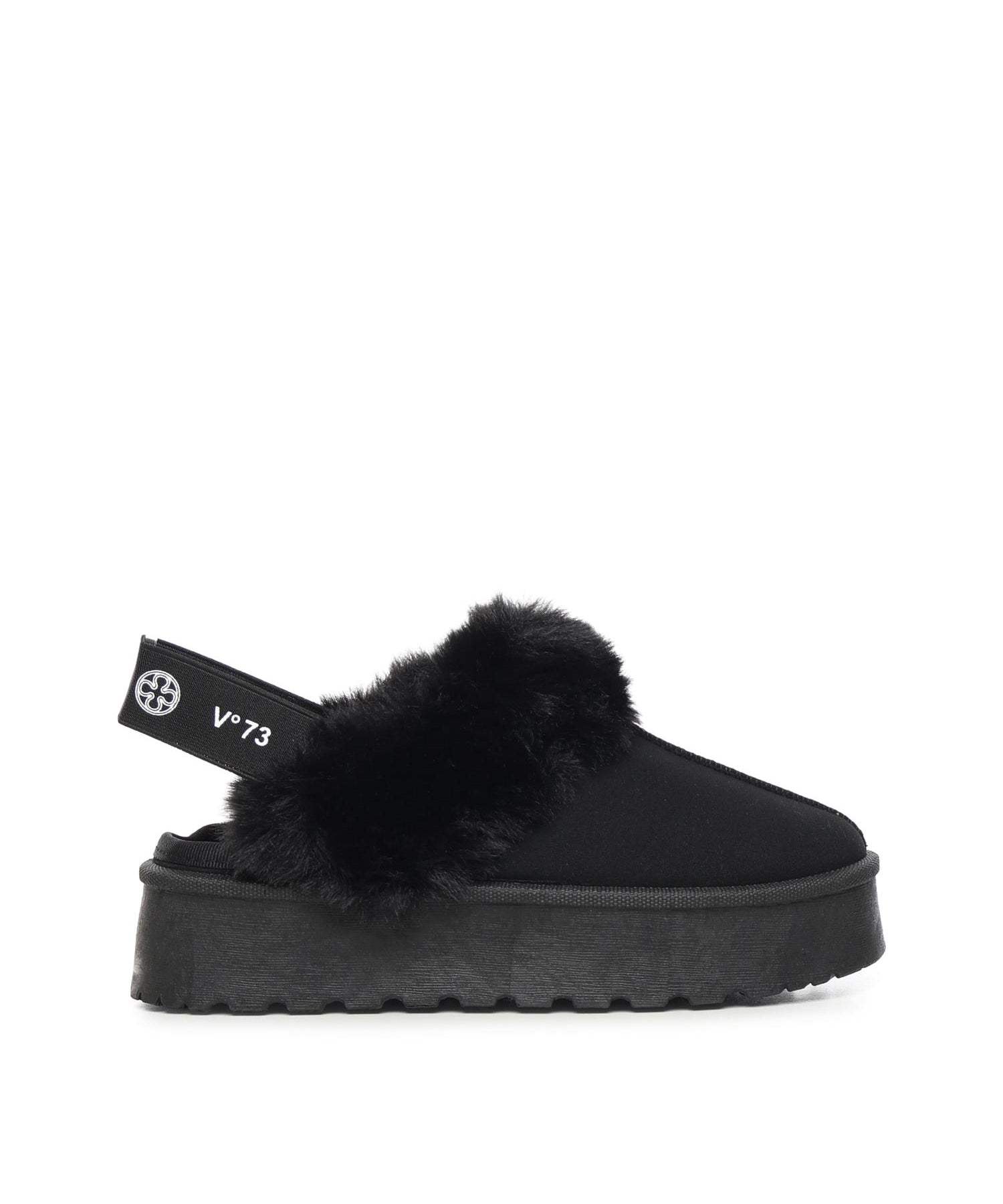 Slippers Sophie con logo 73SC9FP01CAM SOPHIE SHOESNERO V° 73 