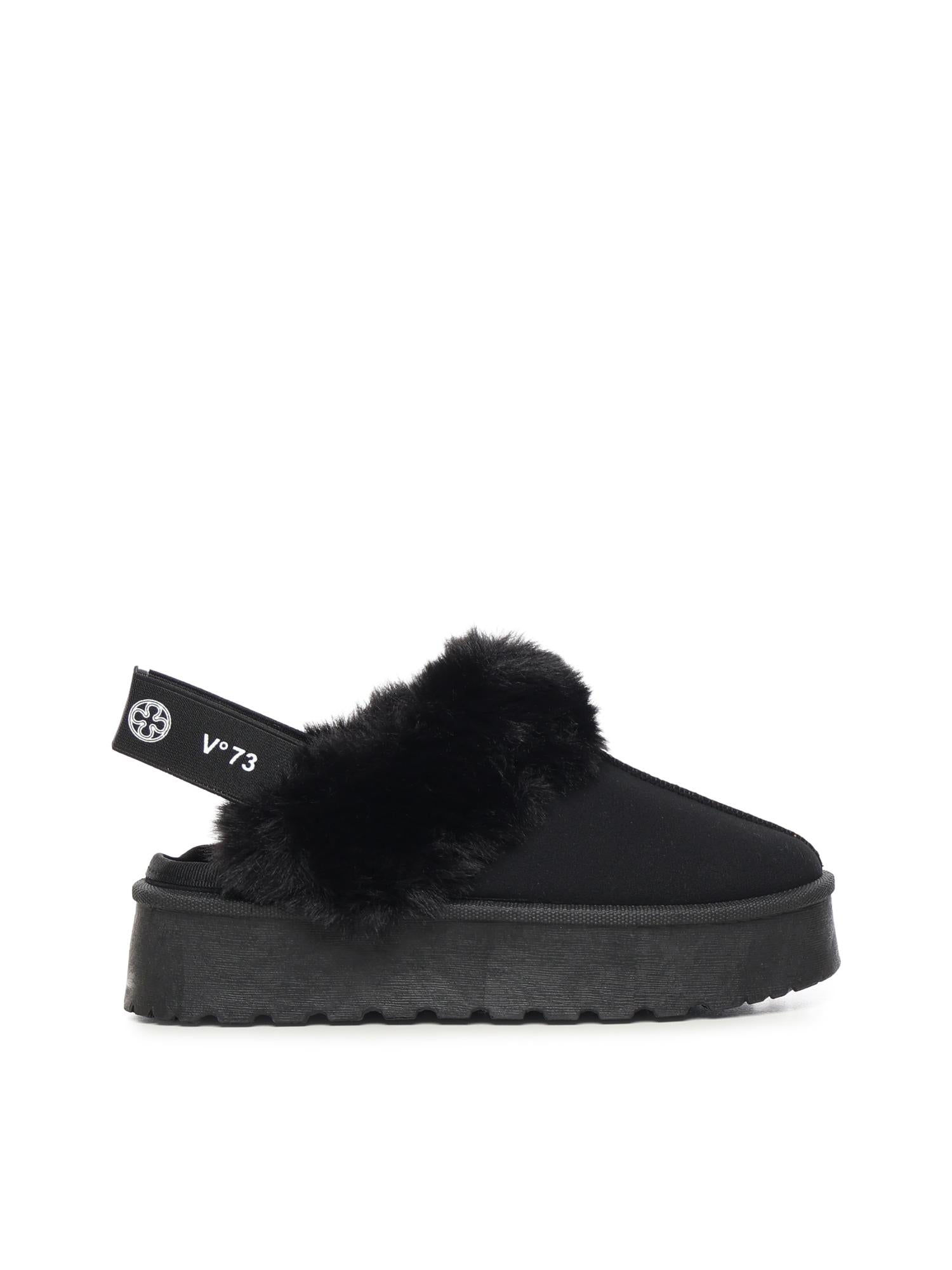 Slippers Sophie con logo 73SC9FP01CAM SOPHIE SHOESNERO V° 73 