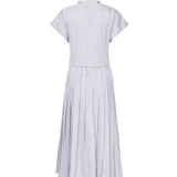 Abito plissé in popeline a righe MF5989 174TF0W3B MIU MIU 