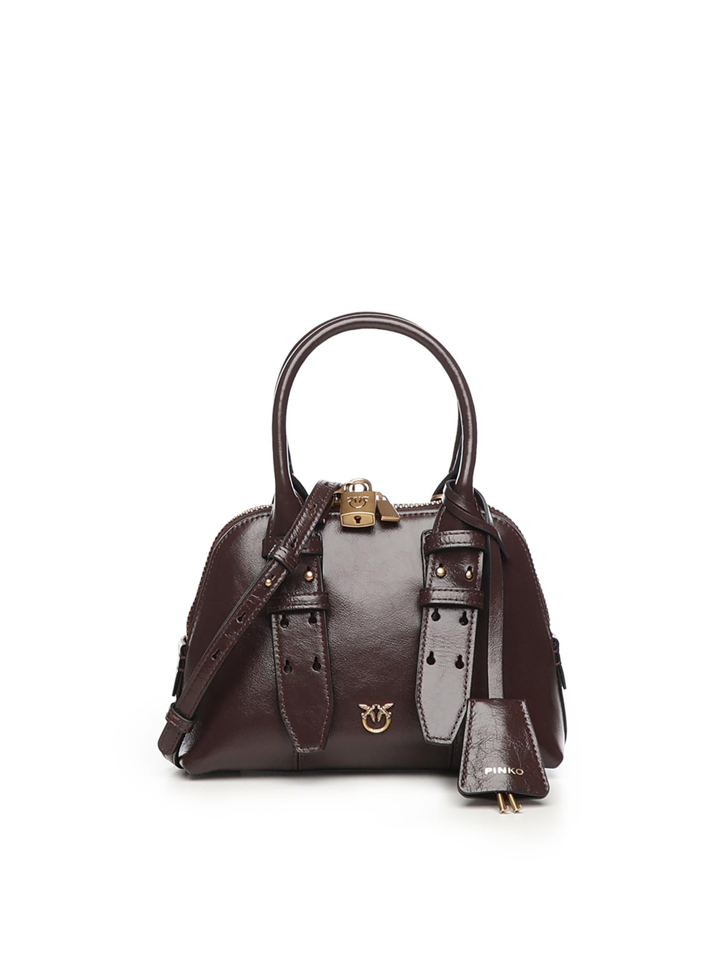 Borsa a mano piccola Escape Bag in pelle 105333 A2VWLA7Q PINKO 