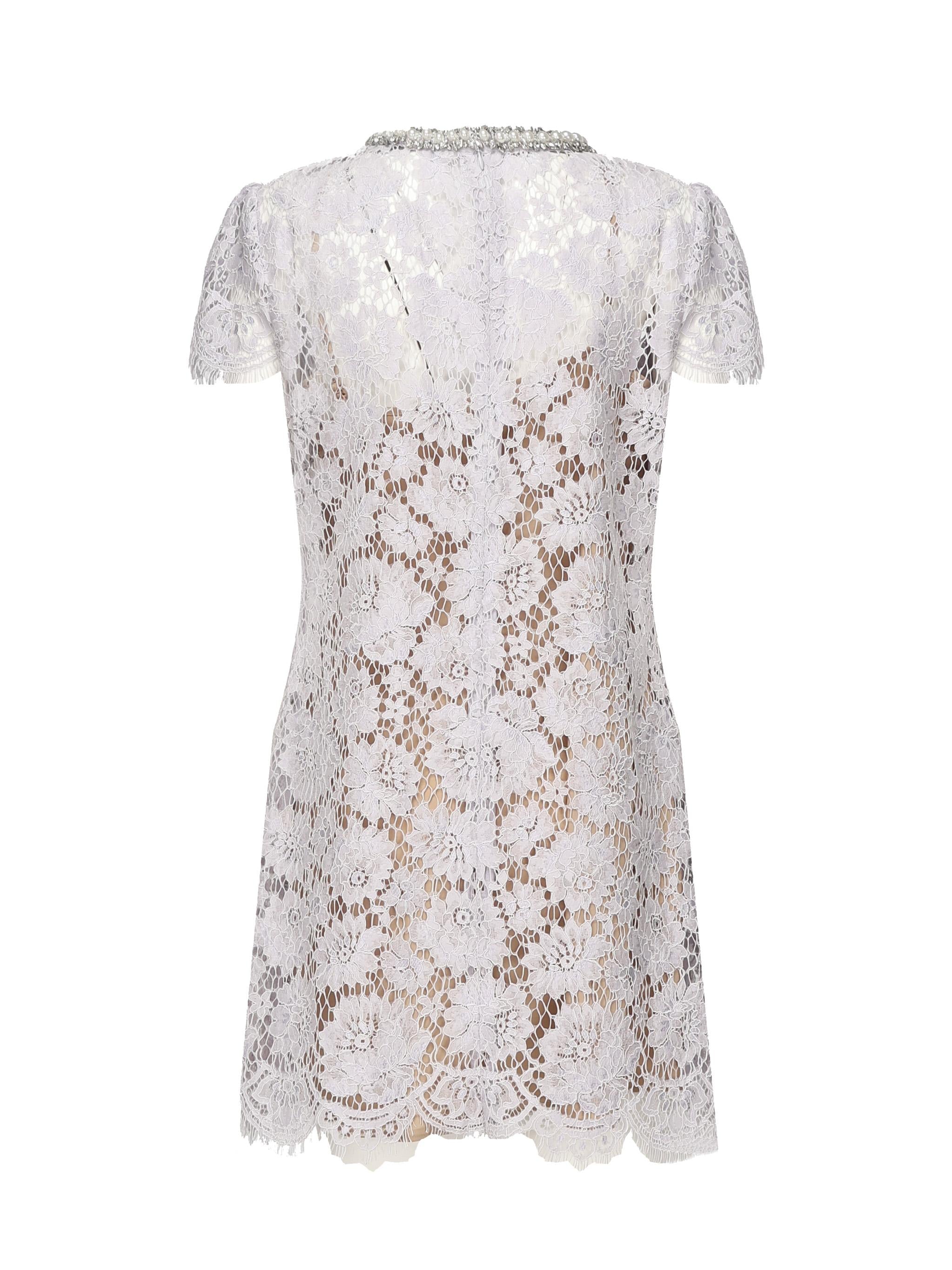 Mini abito in pizzo SS25049S LILAC SELF-PORTRAIT 