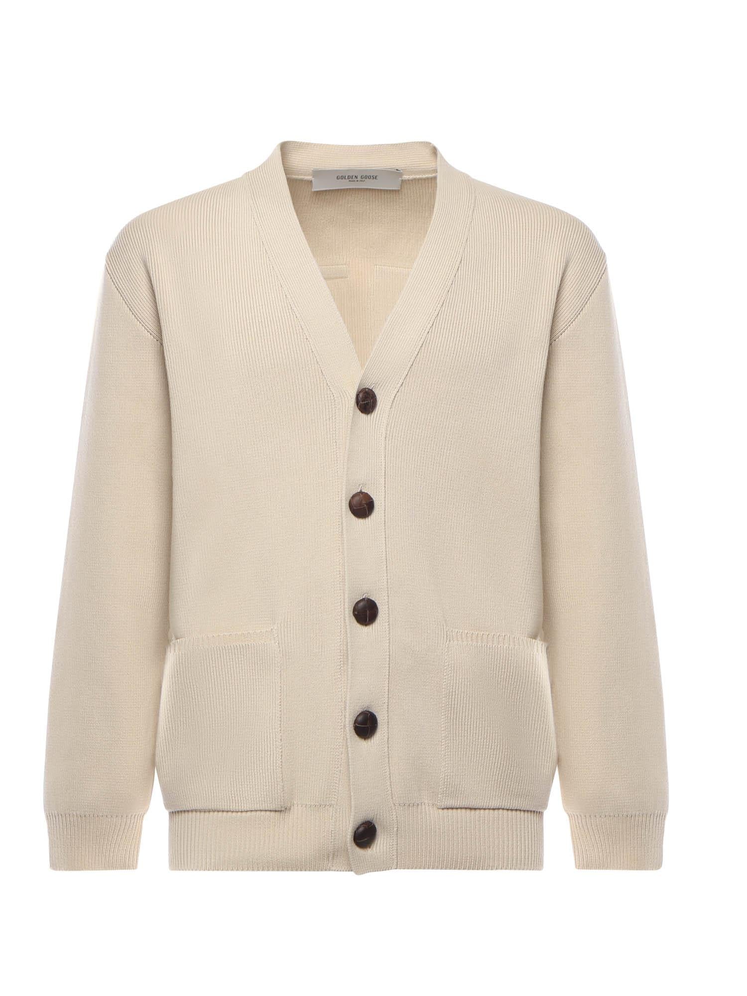 Cardigan con logo GMP00946 P00197255550 GOLDEN GOOSE 