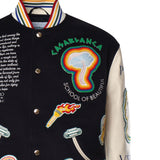 Giubbotto bomber patchwork in ciniglia MF24OT131 01 CASABLANCA 
