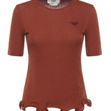 Maglia maniche corte in lana con logo<BR/> FS9750 AVFEF1T6K FENDI 