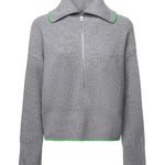 Maglia in lana e cashmere con zip 105448 A2Q9IS1 PINKO 