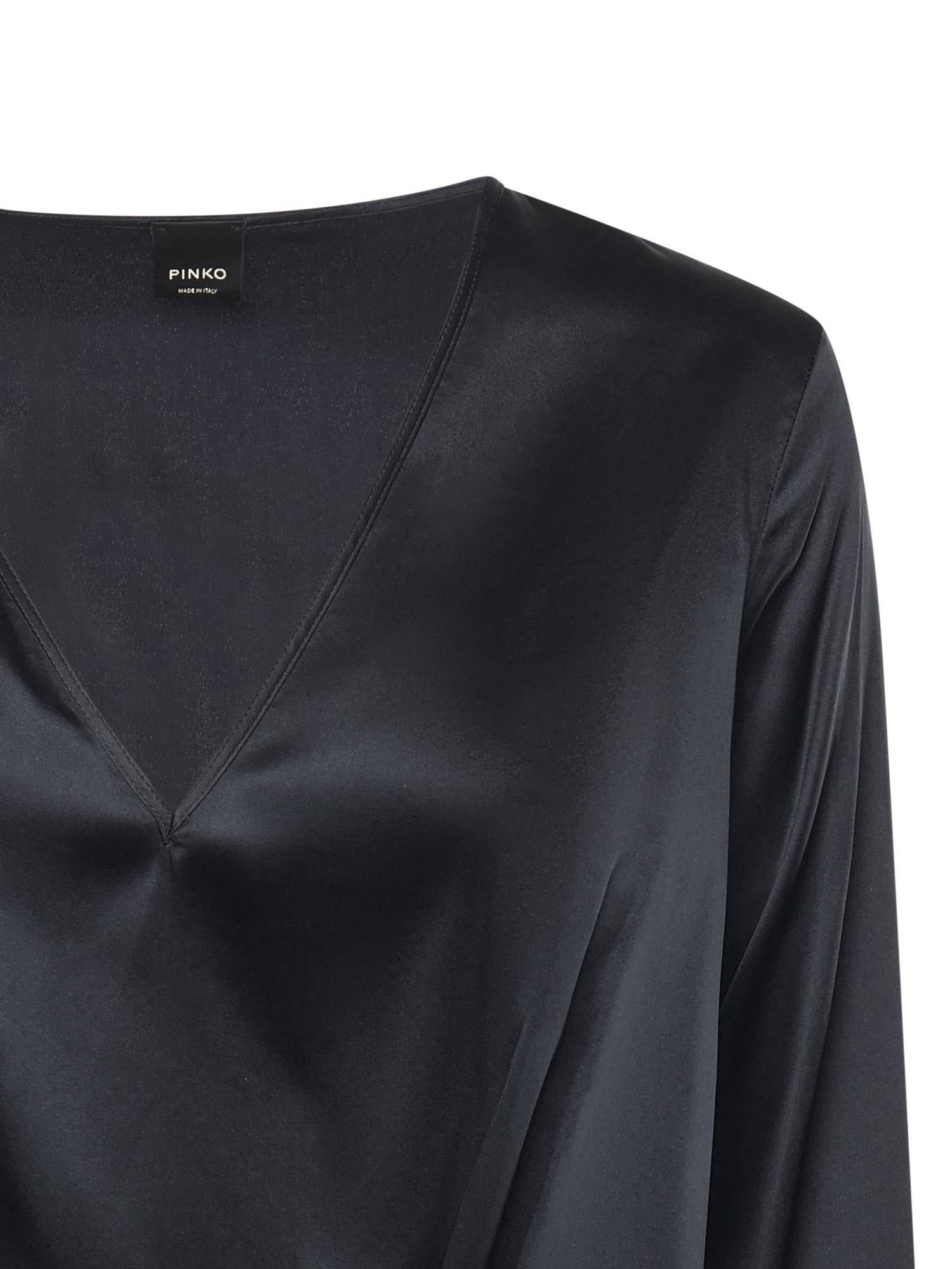 Blusa Frisella in satin 105699 A2JRGA3 PINKO 