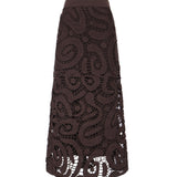 Gonna midi in crochet geometrico 106353 A354M05 PINKO 