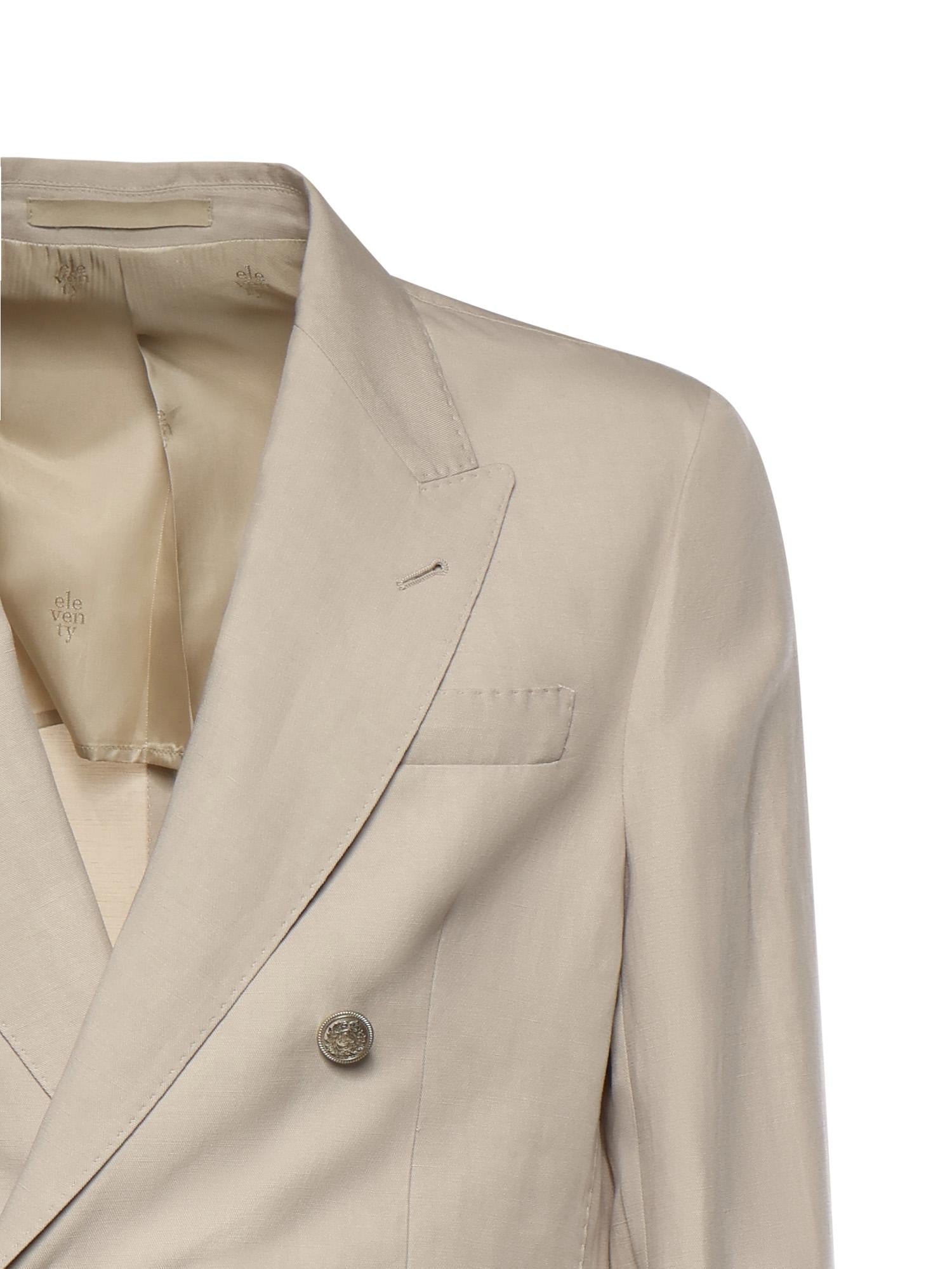 Blazer in misto lyocell e lino M75GIAK10TES0M116 02 ELEVENTY 