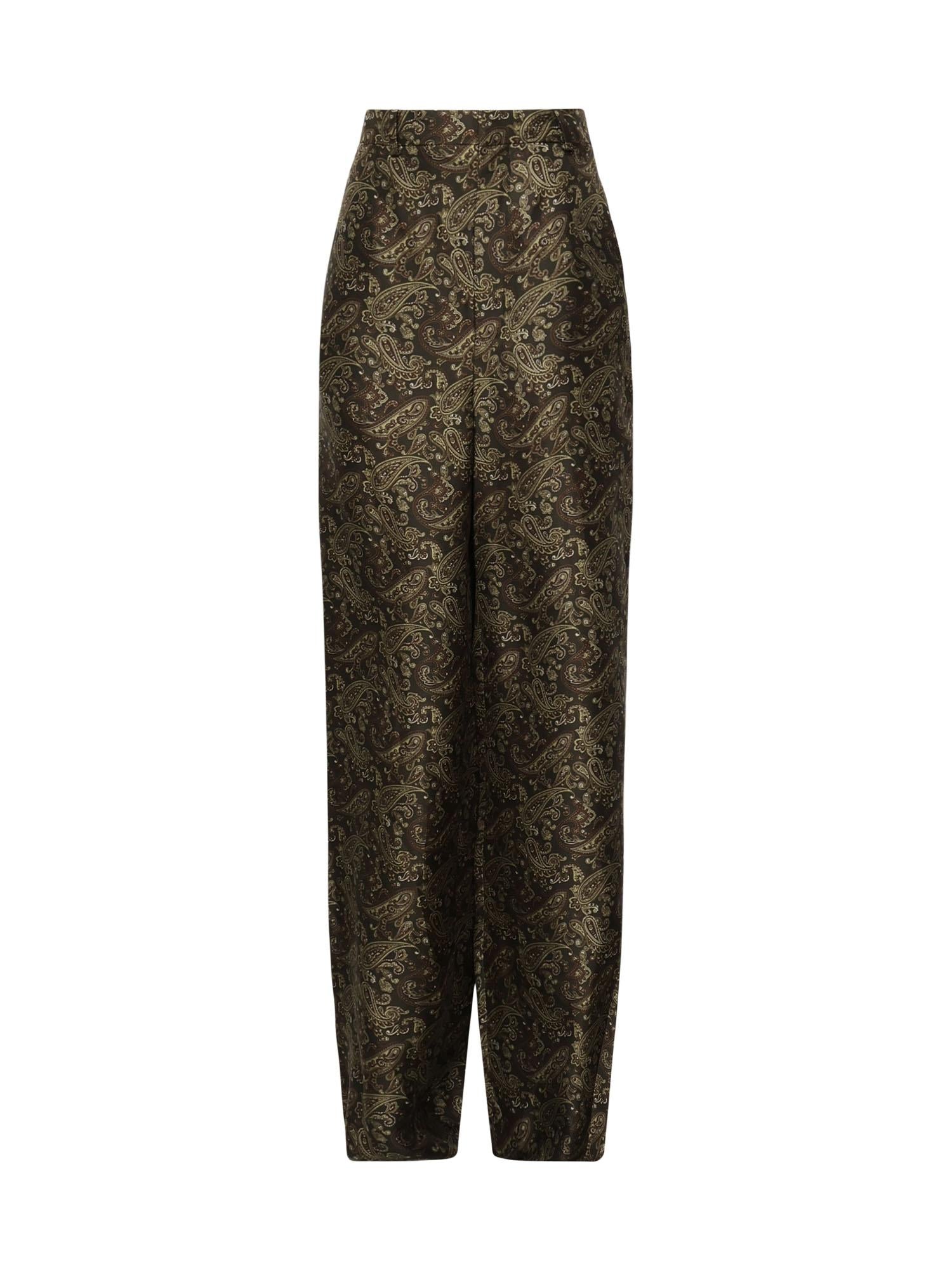Pantaloni paisley in twill di seta 820232 Y6K901355 SAINT LAURENT 