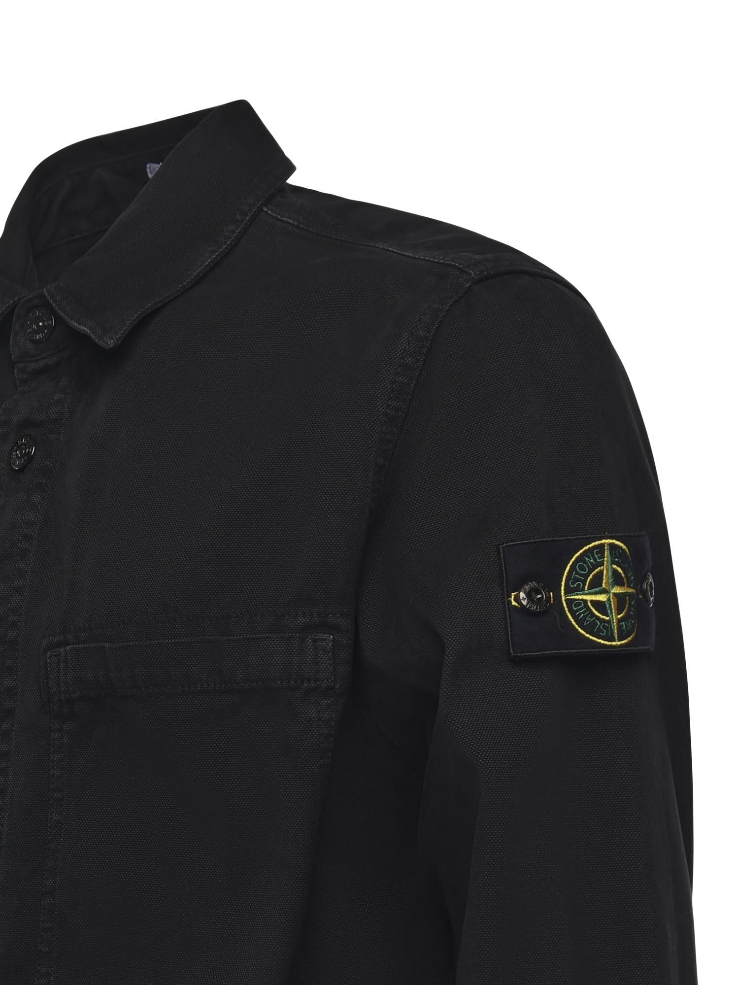 Overshirt in cotone biologico con logo K2S151200025 S0184V0129 STONE ISLAND 