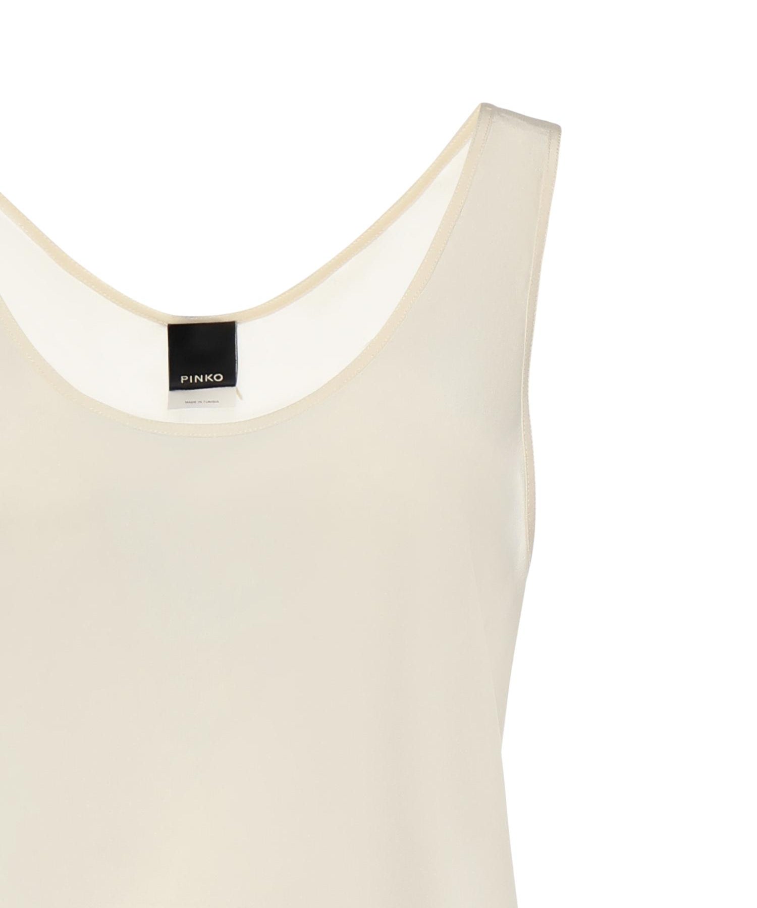 Top a canotta in seta sand wash 104670 A2T7C00 PINKO 
