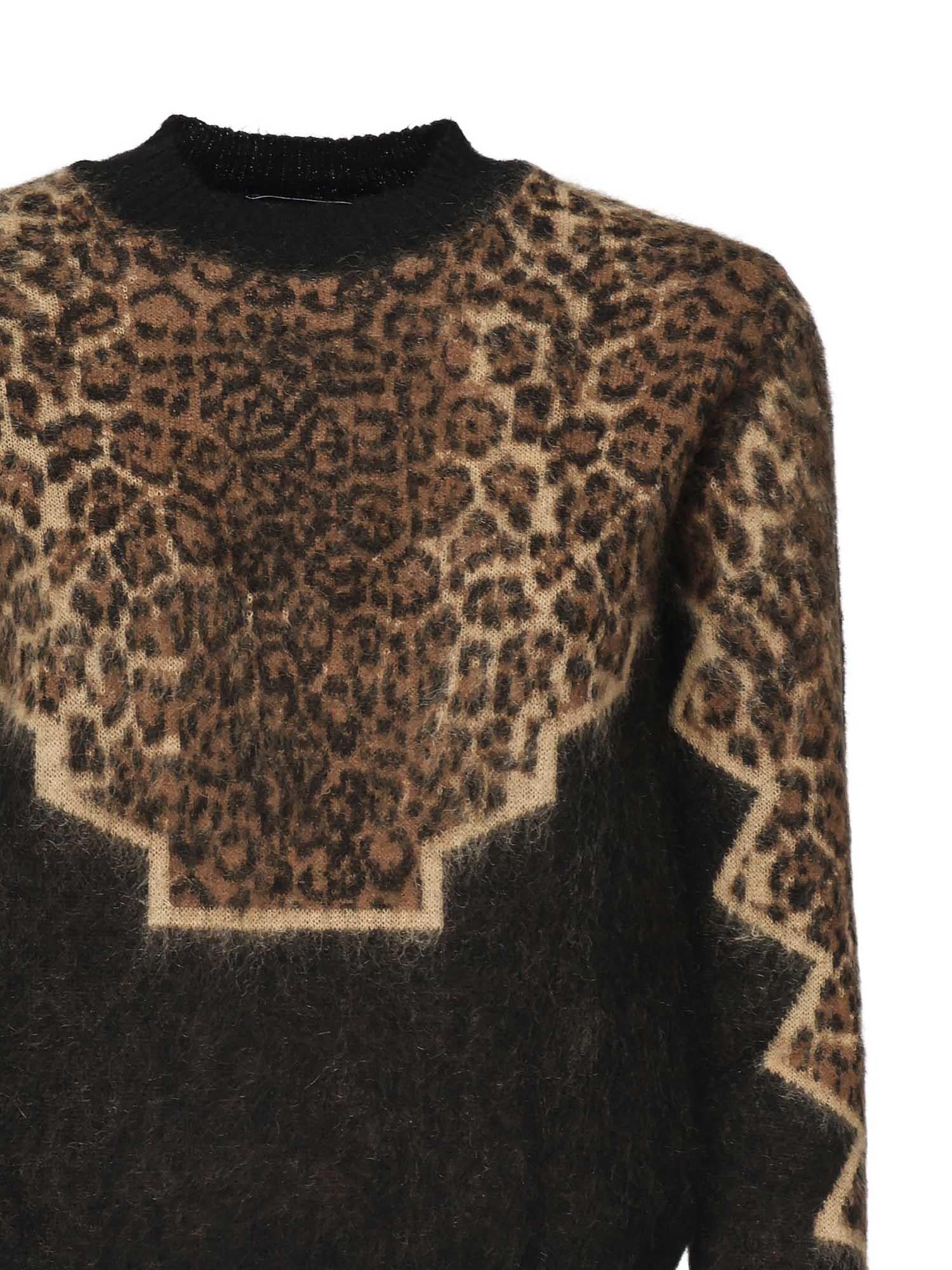 Pullover con stampa animalier DT390 M00972D2999 DONDUP 