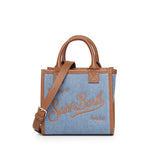 Borsa Vanity mini in denim e pelle VANMI001 01515L MC2 SAINT BARTH 