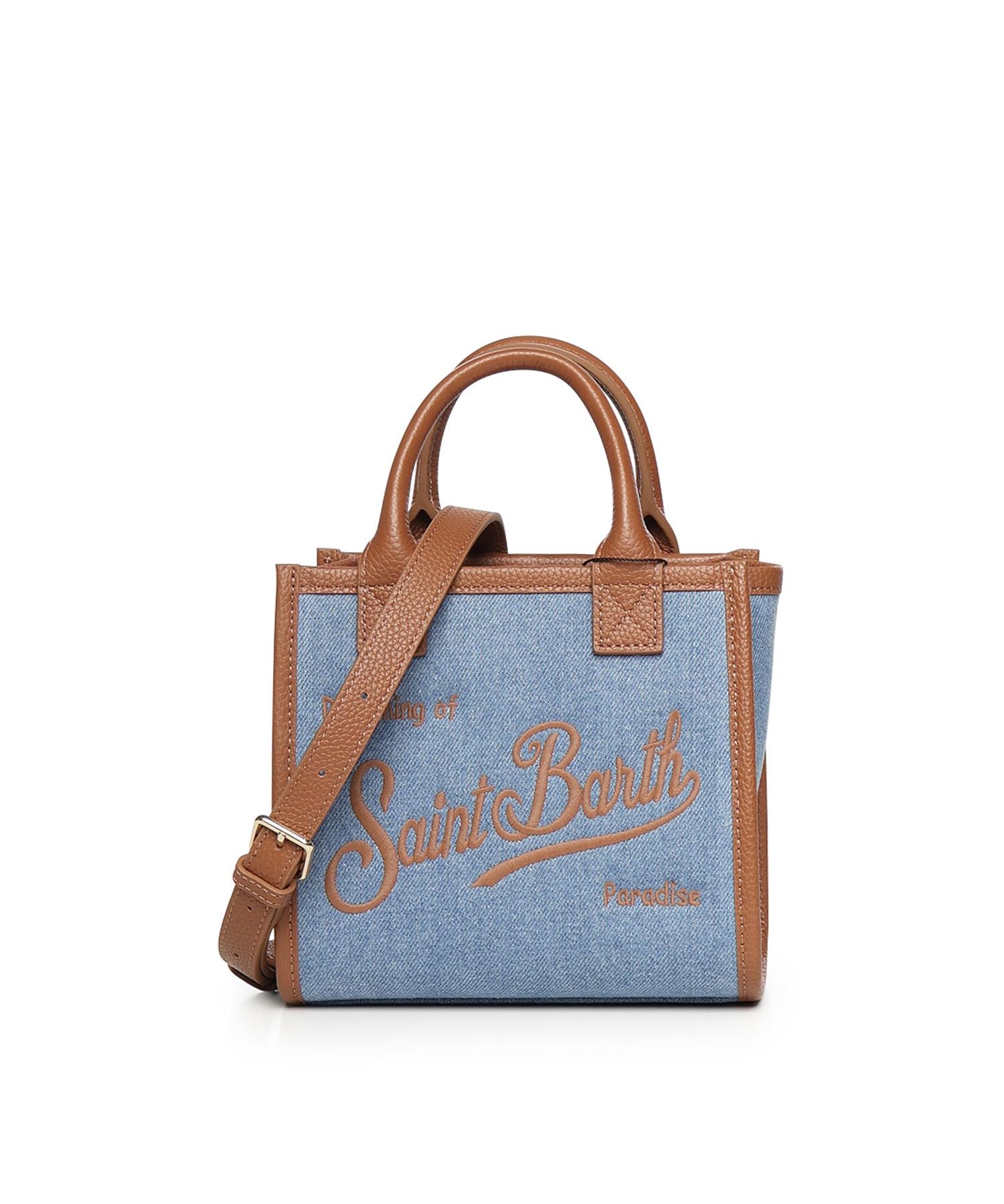 Borsa Vanity mini in denim e pelle VANMI001 01515L MC2 SAINT BARTH 