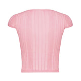 Maglia Tambora a costine<BR/> 104773 A1NDN50 PINKO 