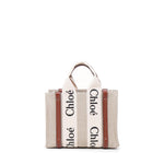 Woody bag piccola in tela di lino CHC22AS397I26 90U CHLOÉ 