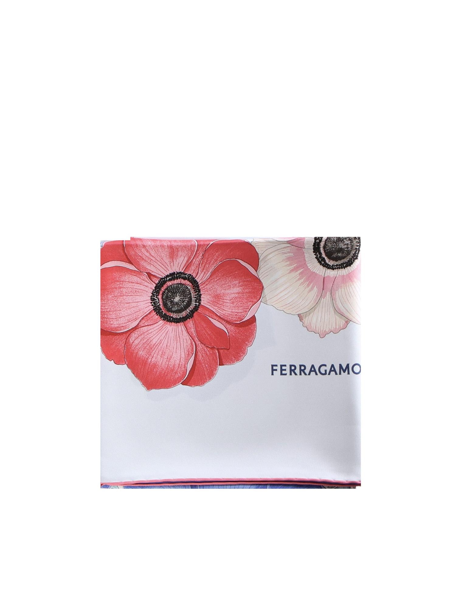 Foulard in seta stampa Anemone 310175 775435004 FERRAGAMO 
