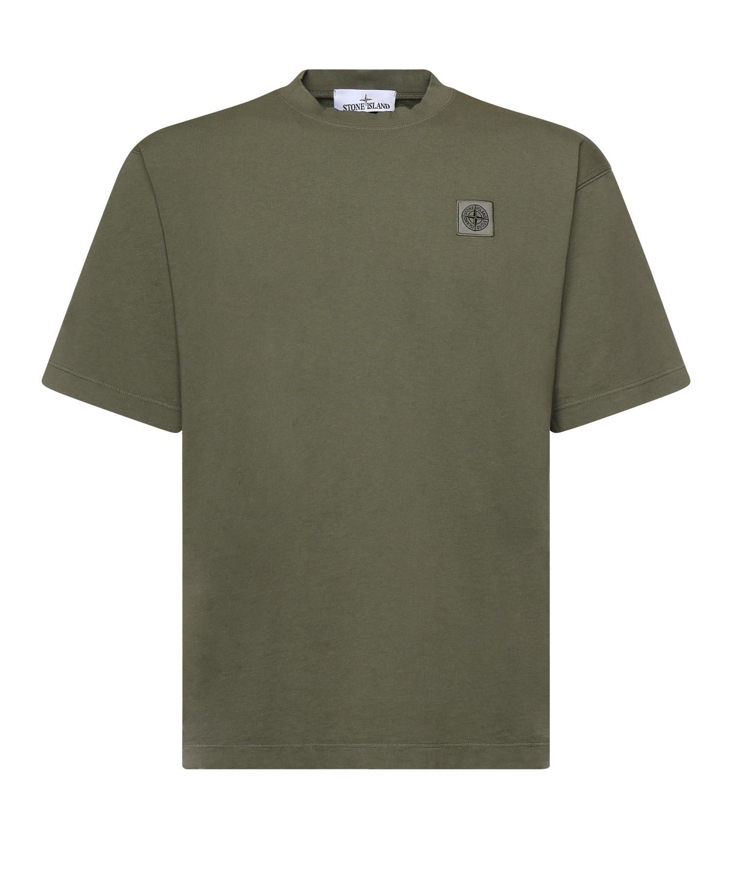 T-shirt con patch Compass in jersey di cotone L1S152100030 S0115V005G STONE ISLAND 