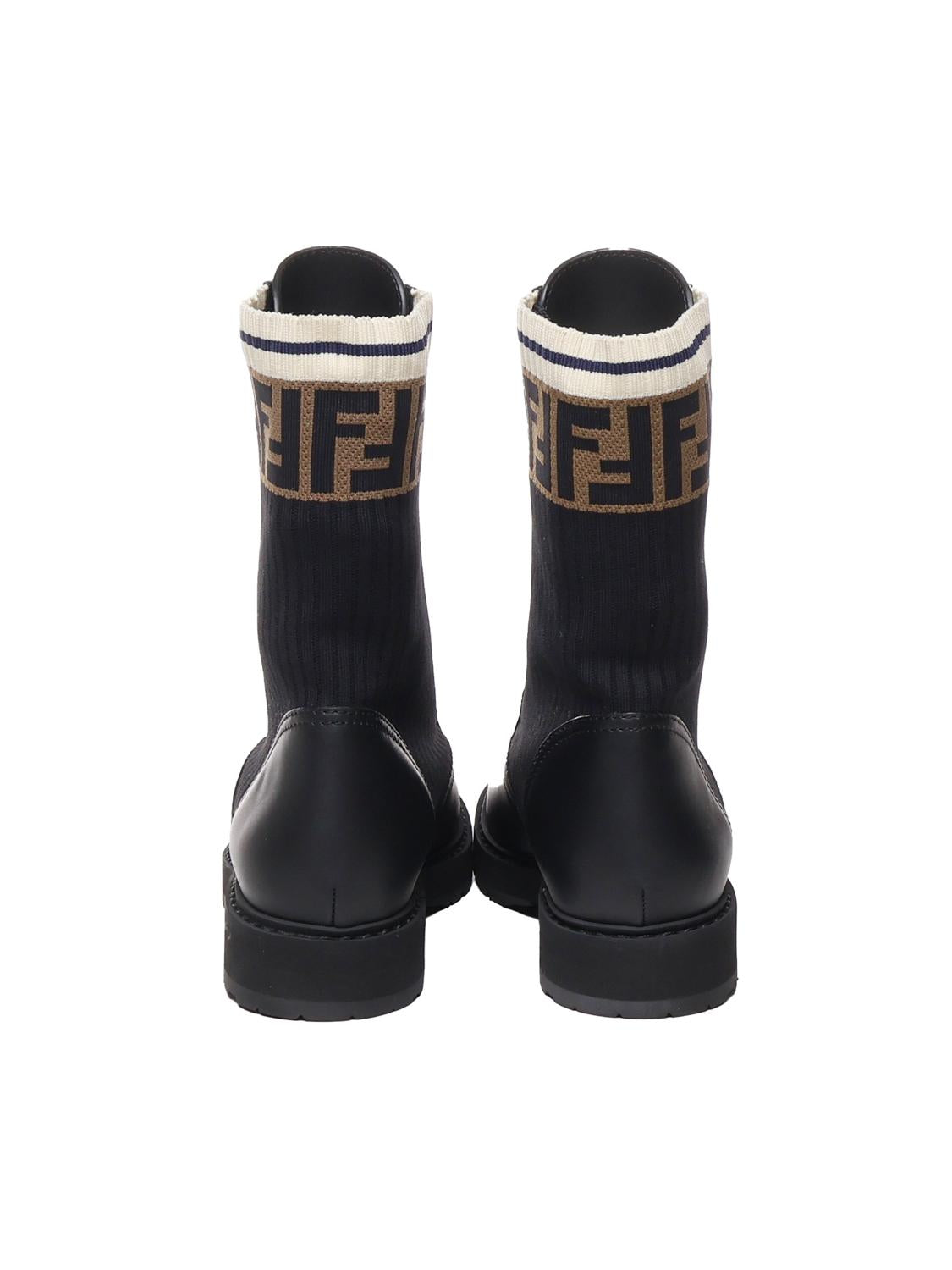 Biker Rockoko in pelle con tessuto stretch 8T6780 A3H4F13MC FENDI 