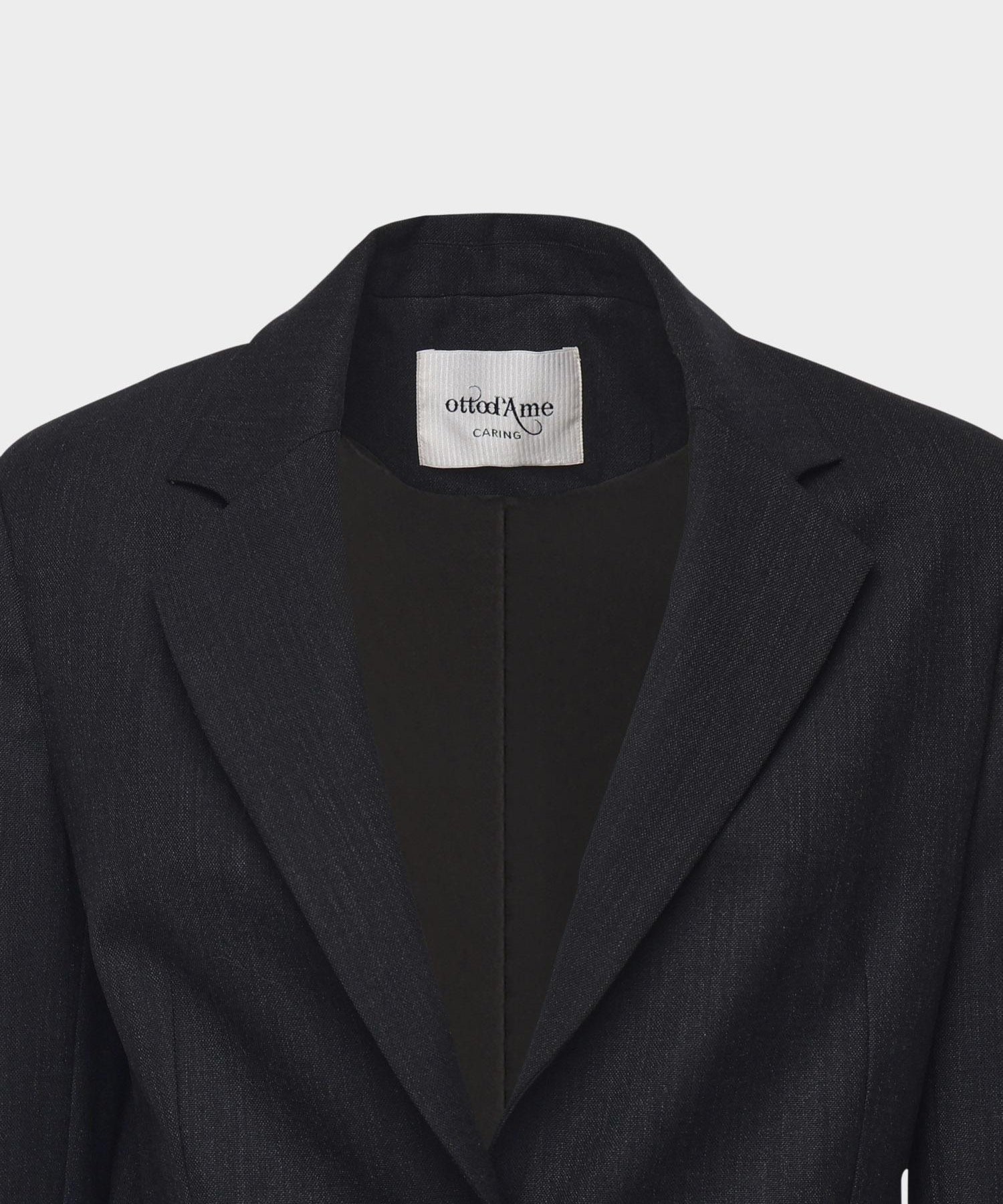 Blazer monopetto in misto lana DG6162 LAVAGNA OTTOD'AME 