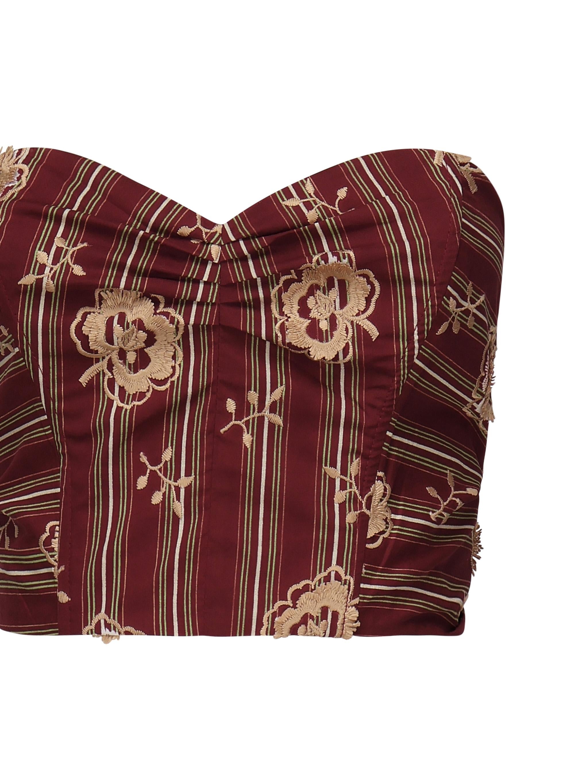 Top a corsetto in mussola di cotone DT9196 VAR. UNICA OTTOD'AME 