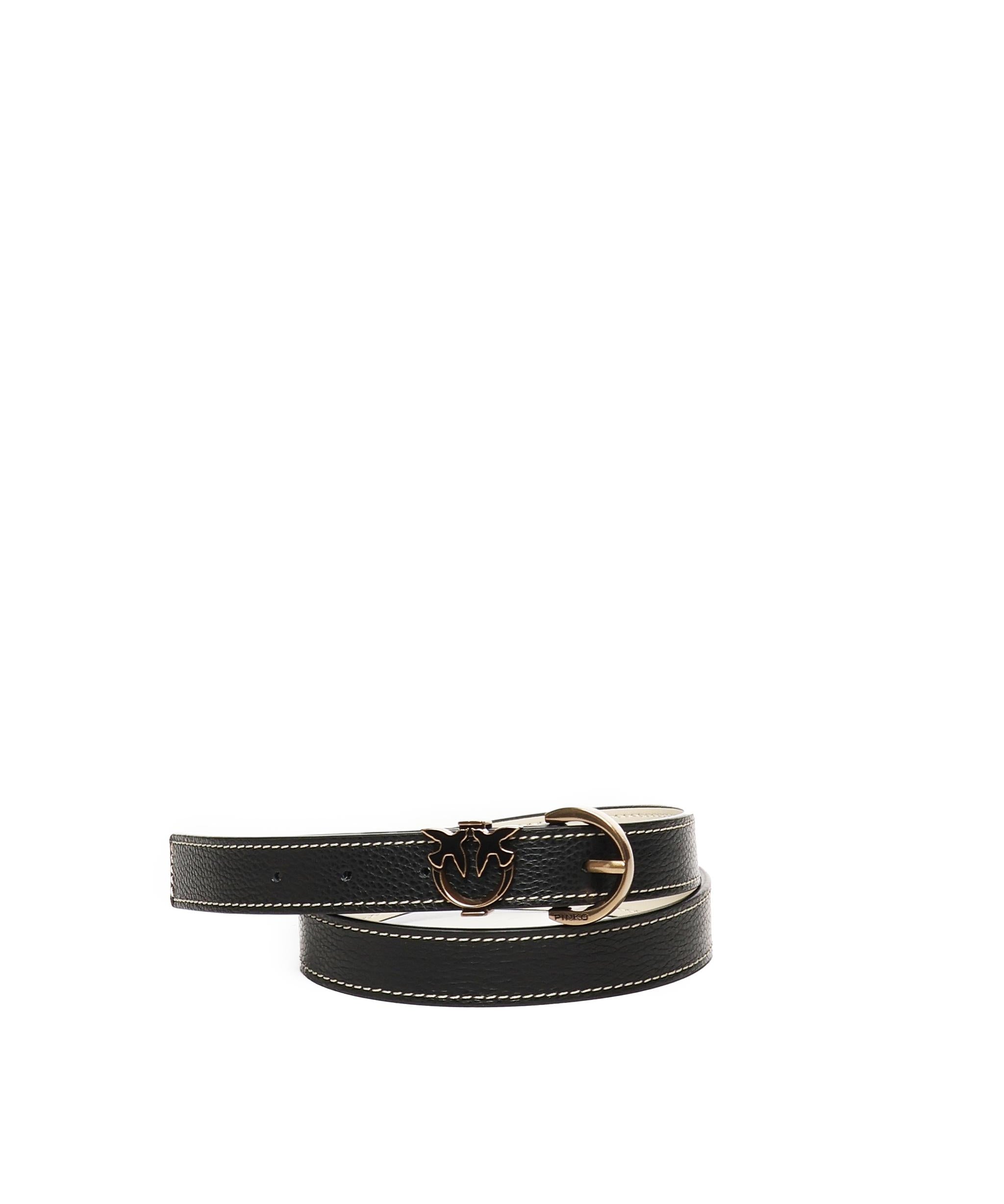 Cintura in pelle con logo<BR/> 102820 A158Z99Q PINKO 