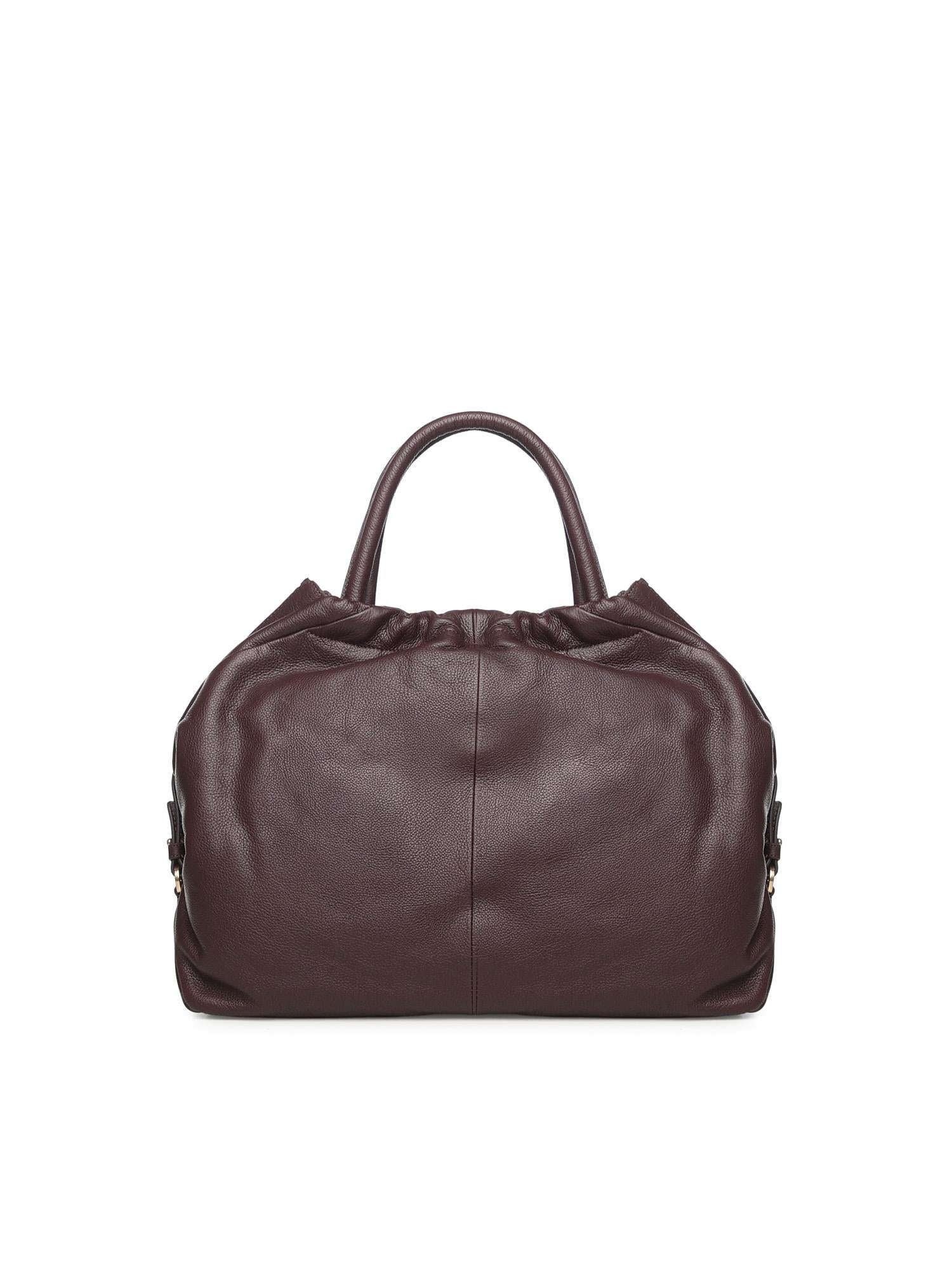 Borsa in pelle con logo BIBP9E701 PRUGNA BIASIA 
