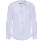 Camicia Savoy in lino SAVOY BIANCO GALIANO 