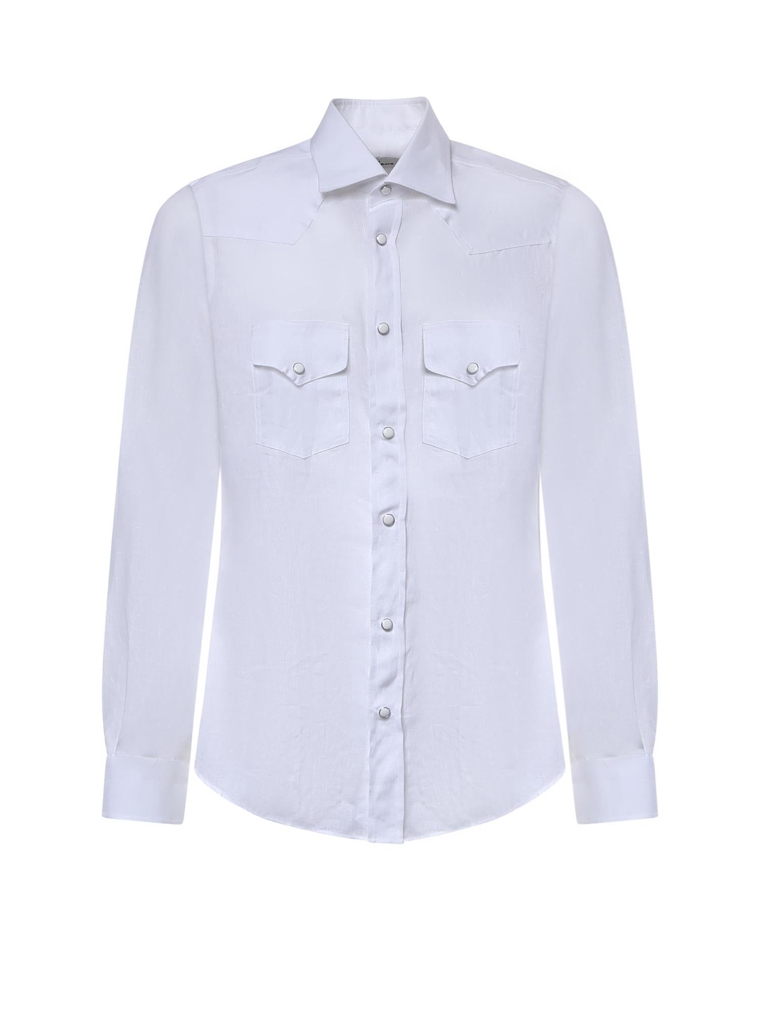 Camicia Savoy in lino SAVOY BIANCO GALIANO 