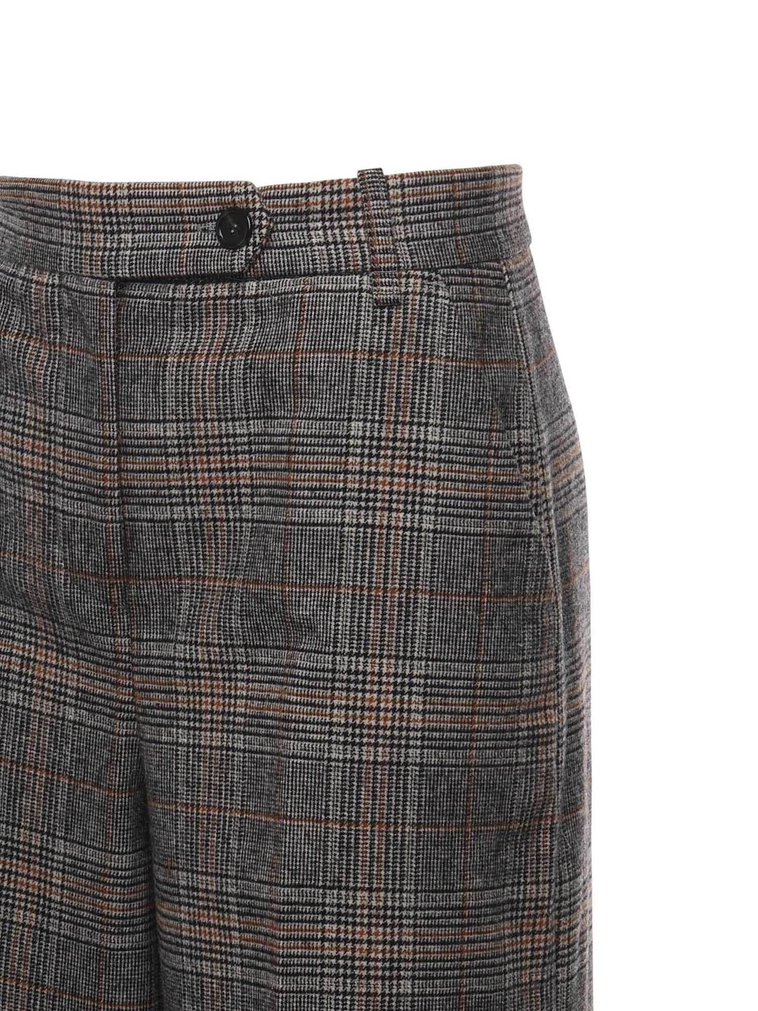 Pantaloni ampi con disegno check 106064 A2ZZPIP PINKO 