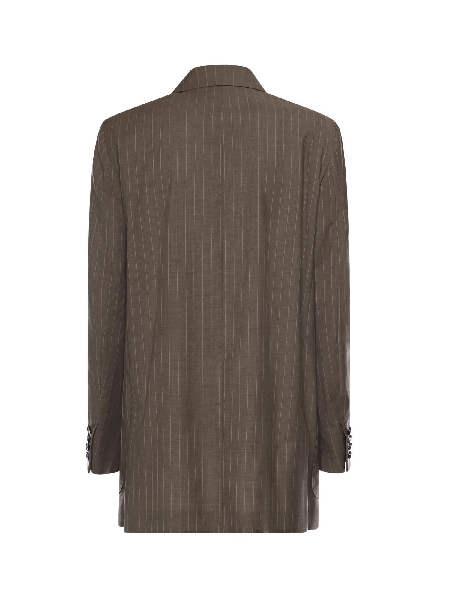 Blazer in tela di lana gessata 2611041061600 001 MAX MARA 