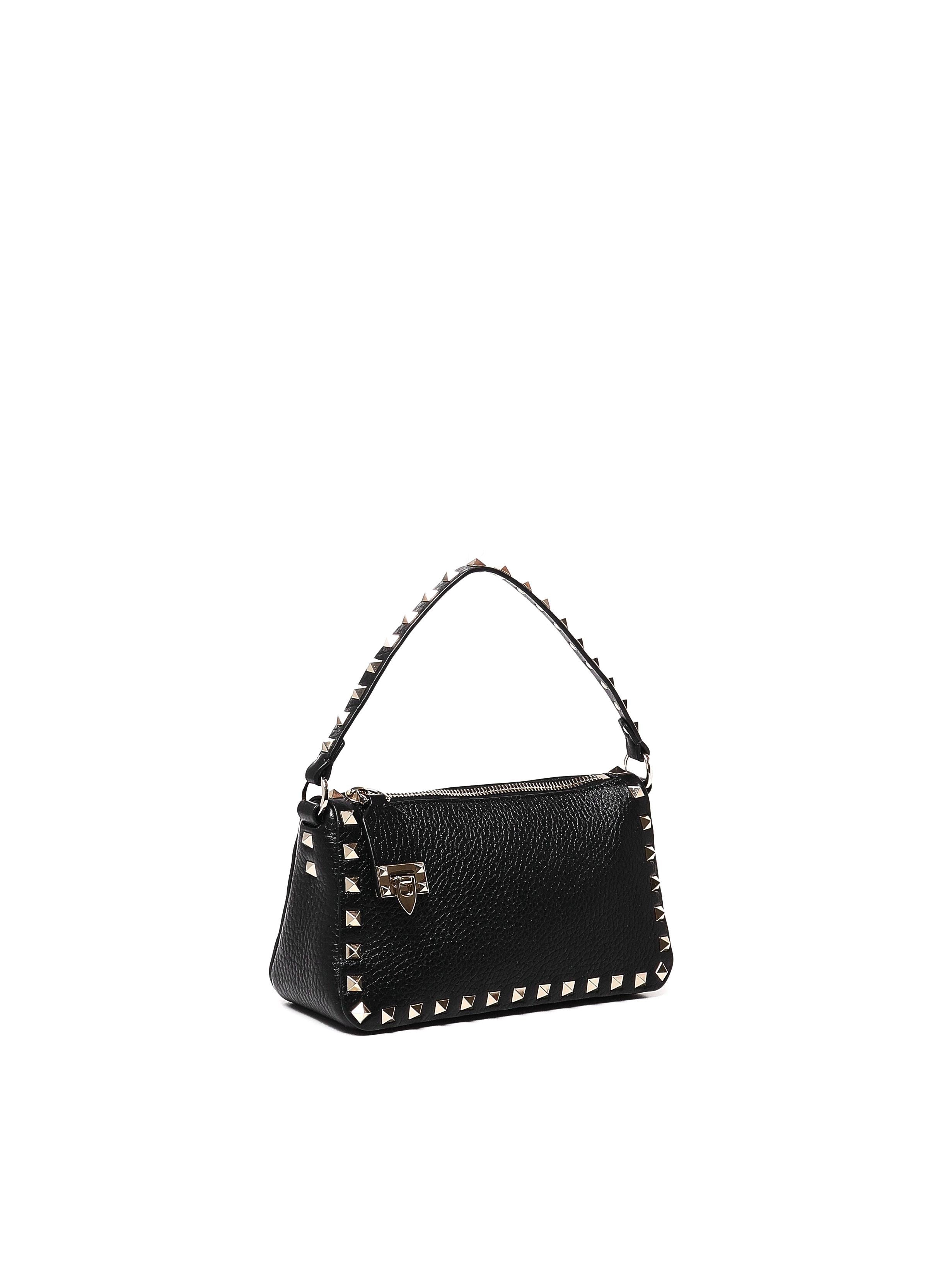 Borsa piccola a tracolla Rockstud in vitello 8W2B0J47 VSF0NO VALENTINO GARAVANI 