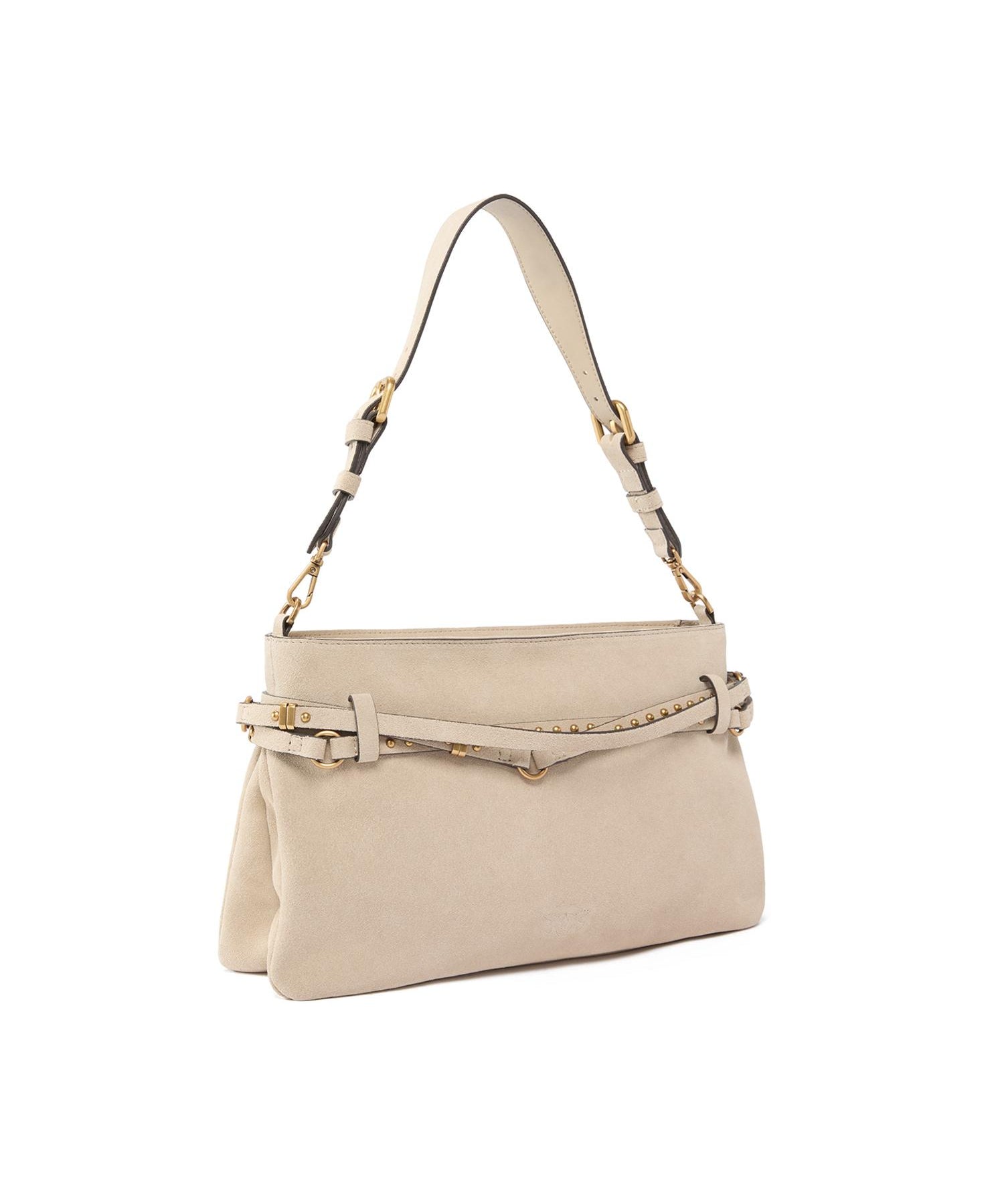 Borsa a spalla media Belt Bag in suede<BR/> 106176 A0F6C50Q PINKO 