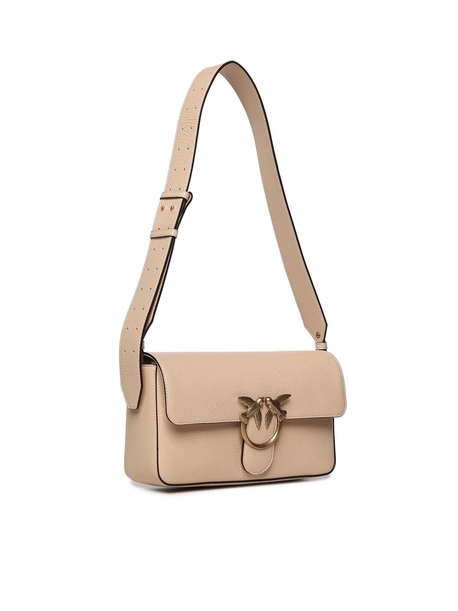 Borsa a spalla media Love Bag One Slouchy in pelle 106243 A2X6A28Q PINKO 