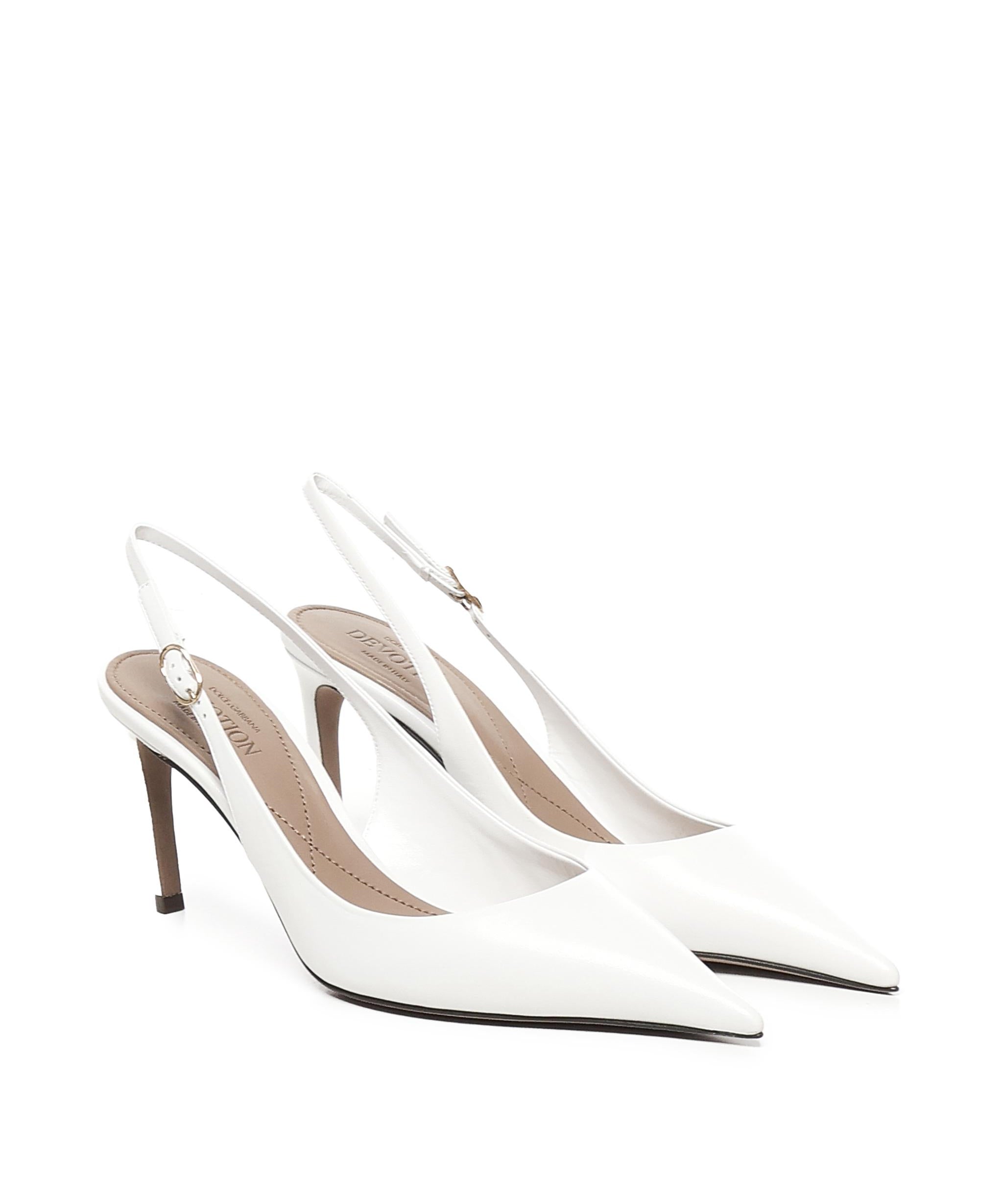 Slingback in pelle di capretto lucido CG0854 A573880002 DOLCE & GABBANA 