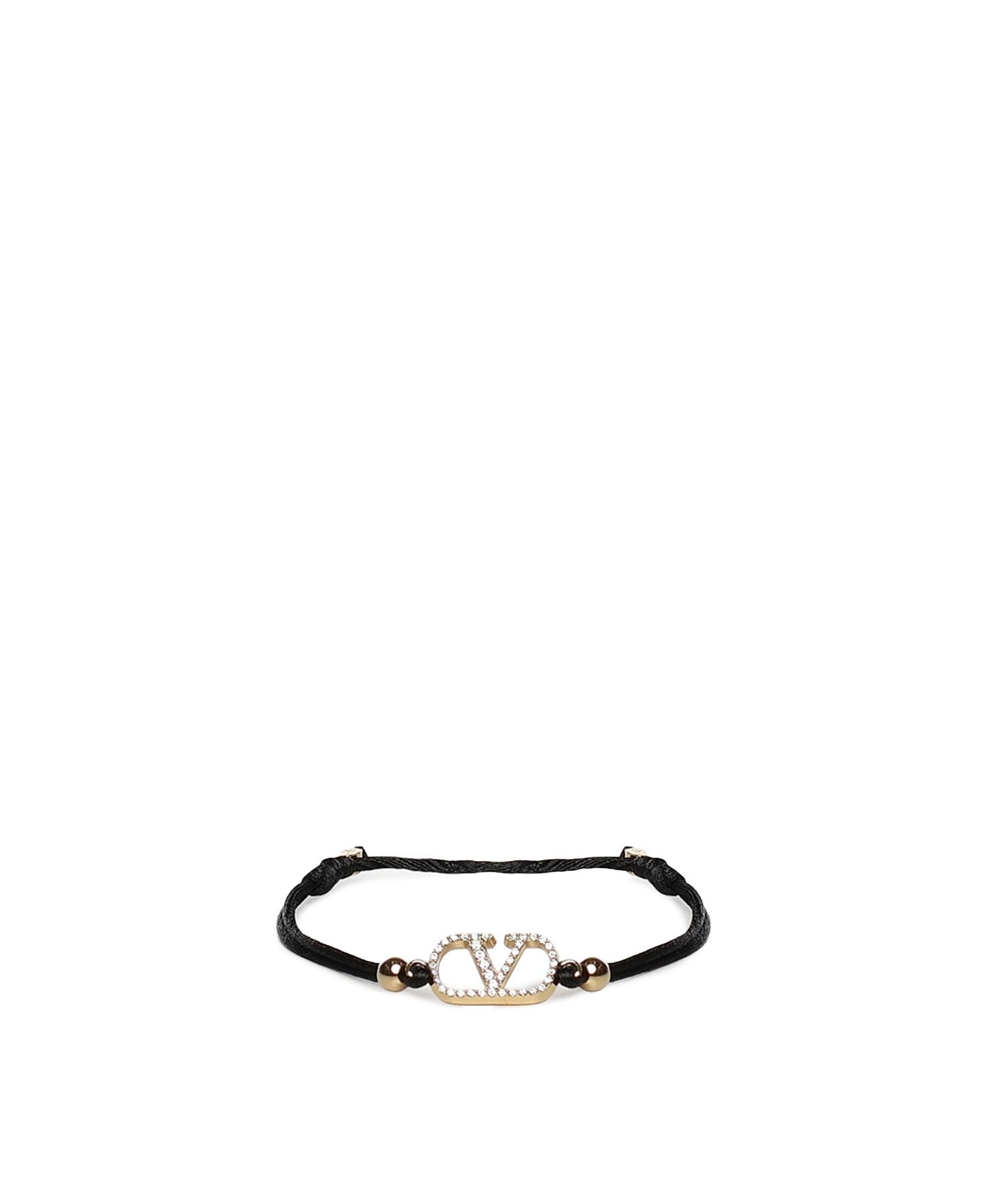 Bracciale Vlogo Signature in cotone e cristalli Swarovski® 7W2J0X85 RLVEDM VALENTINO GARAVANI 