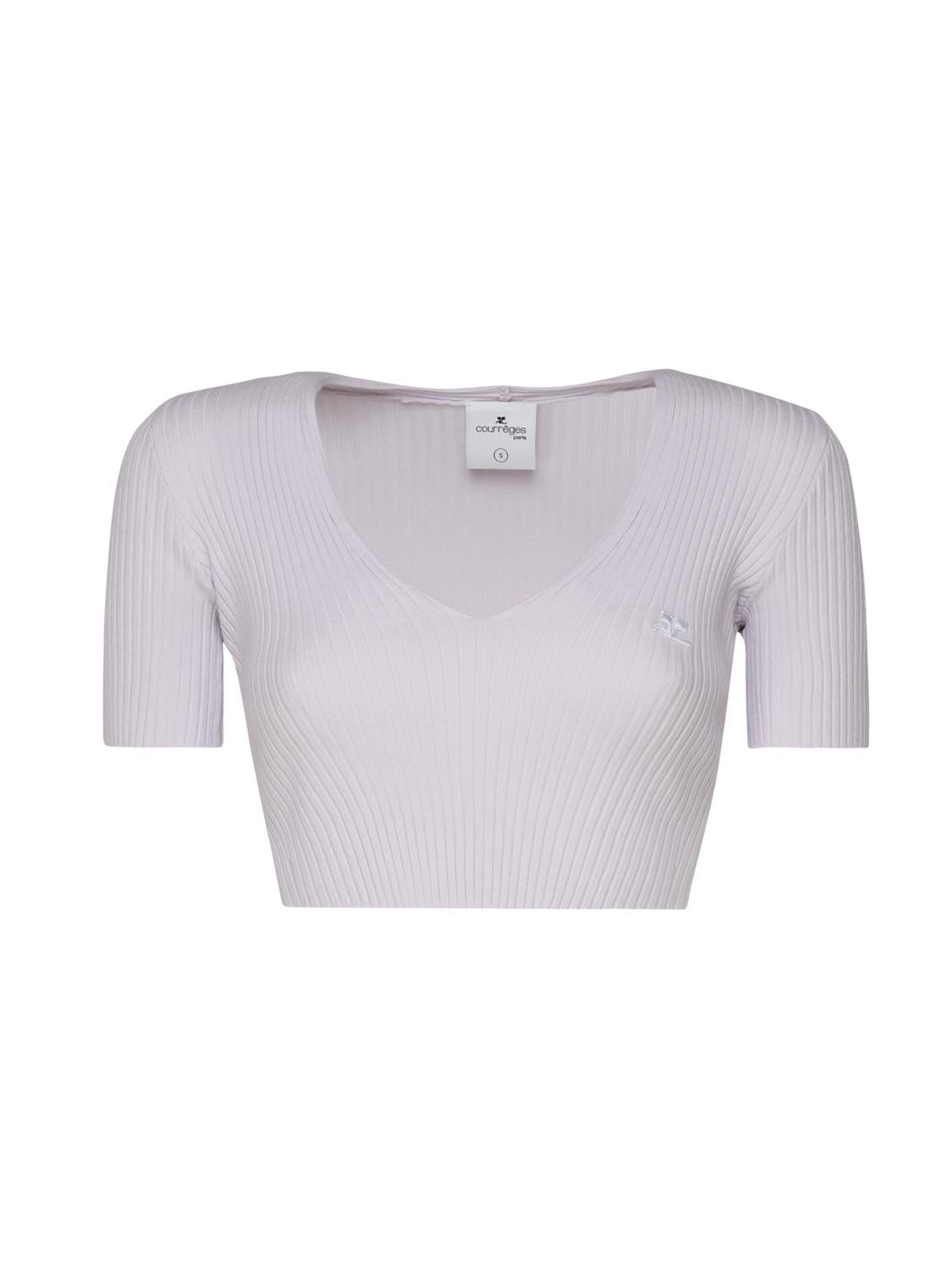 Crop top in cotone 224MPU164FI0001 -0077 COURREGES 