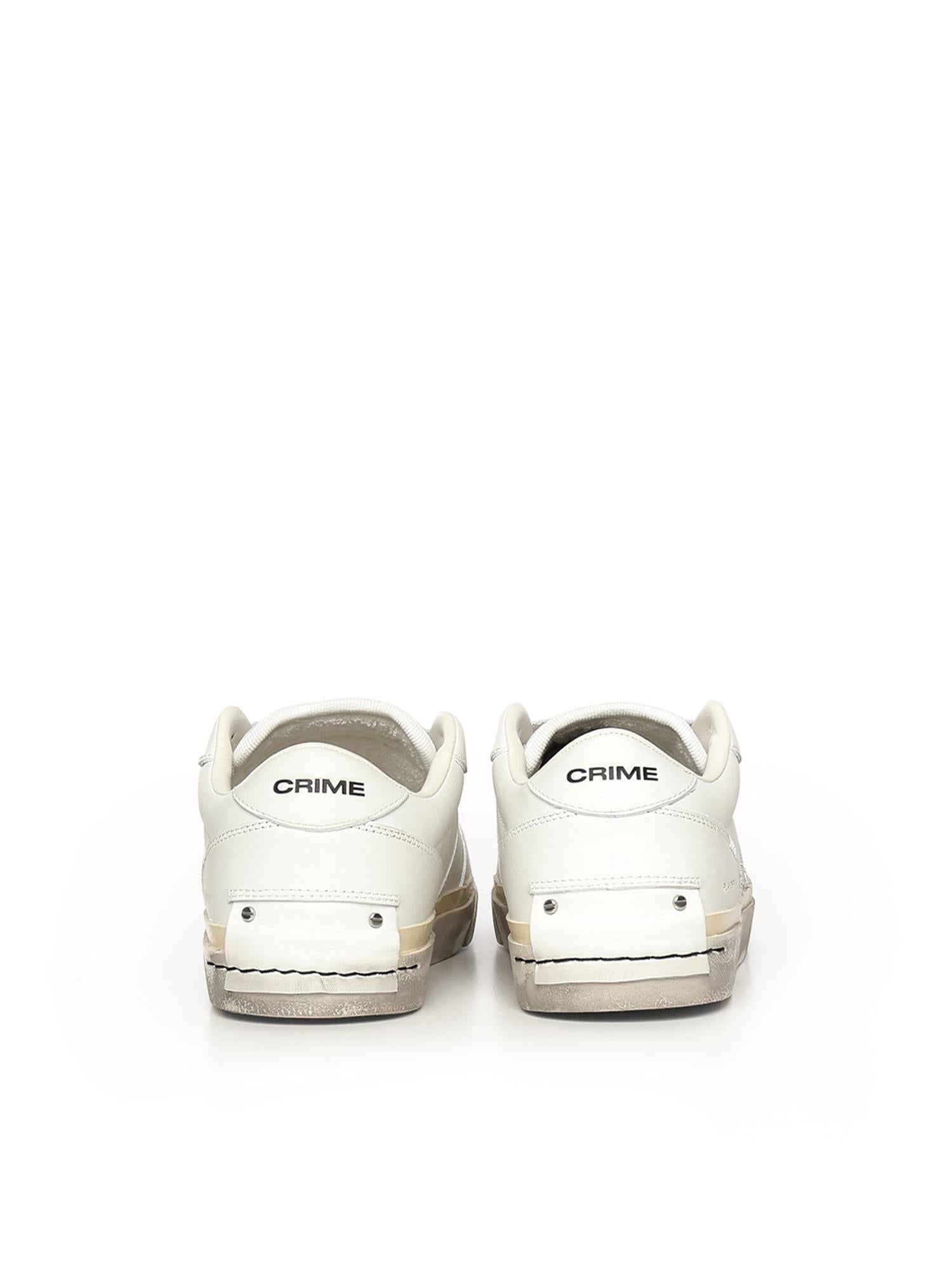 Sneaker Playoff in pelle<BR/> 19500PP8B WHITE CRIME LONDON 
