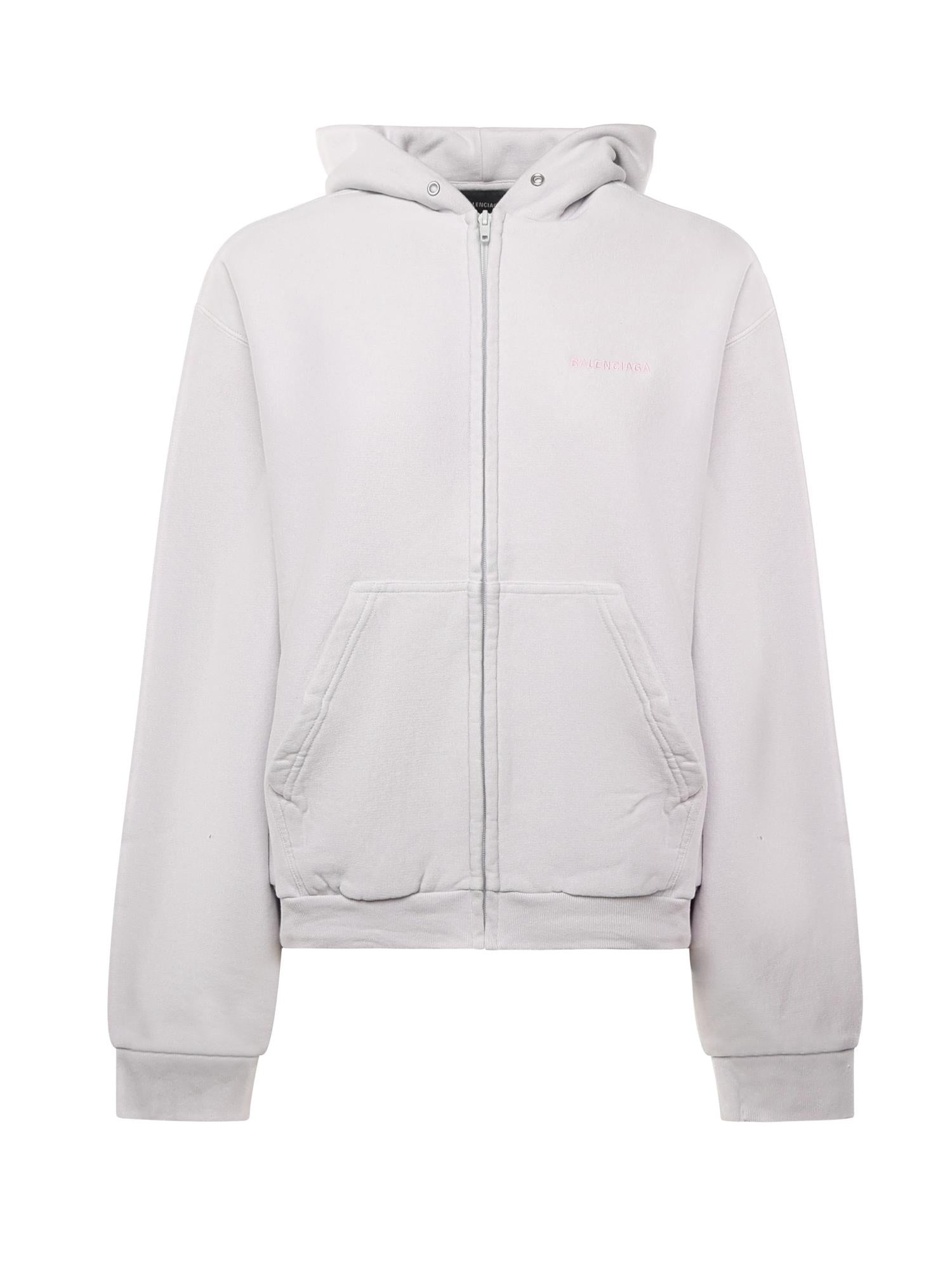 Hoodie con zip "Balenciaga Back" in pile dry 851236 TTVJ22420 BALENCIAGA 