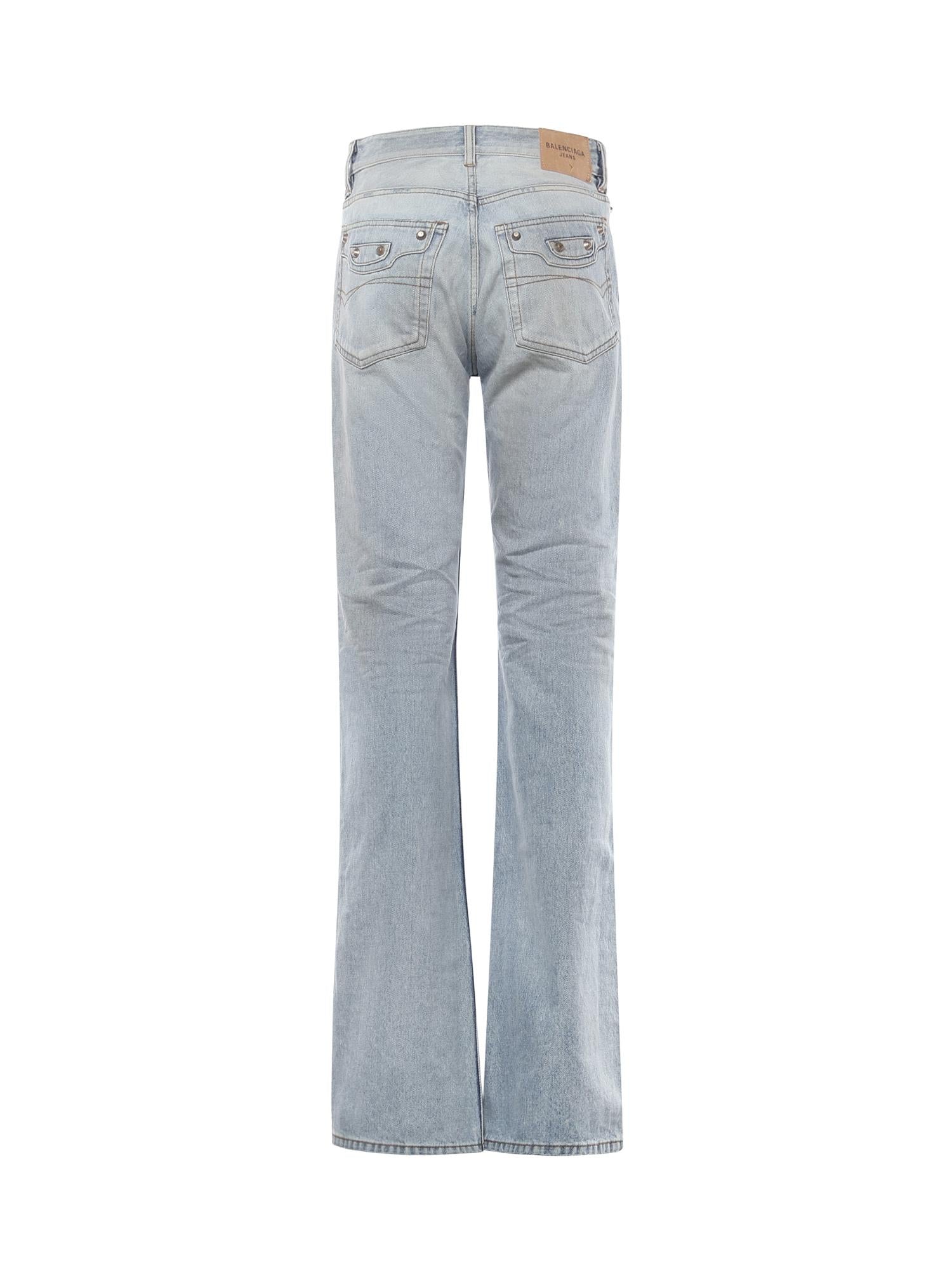 Jeans dritti City in denim di cotone 849953 TTW744200 BALENCIAGA 