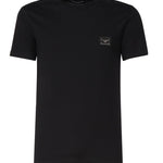 T-shirt in cotone con logo plaque G8PT1T G7F2IN0000 DOLCE & GABBANA 