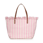 Borsa City in canvas a righe CBF0001 01764L MC2 SAINT BARTH 